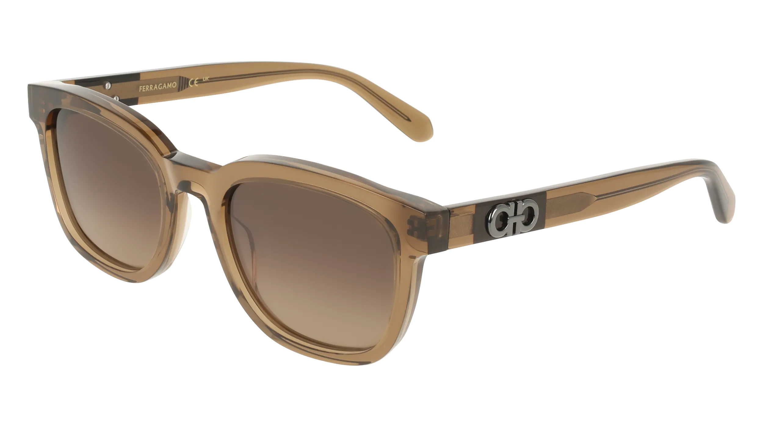 Ferragamo SF2107S 232 Occhiali da sole Acetato Marrone Marrone Squadrata Normale - immagine 1