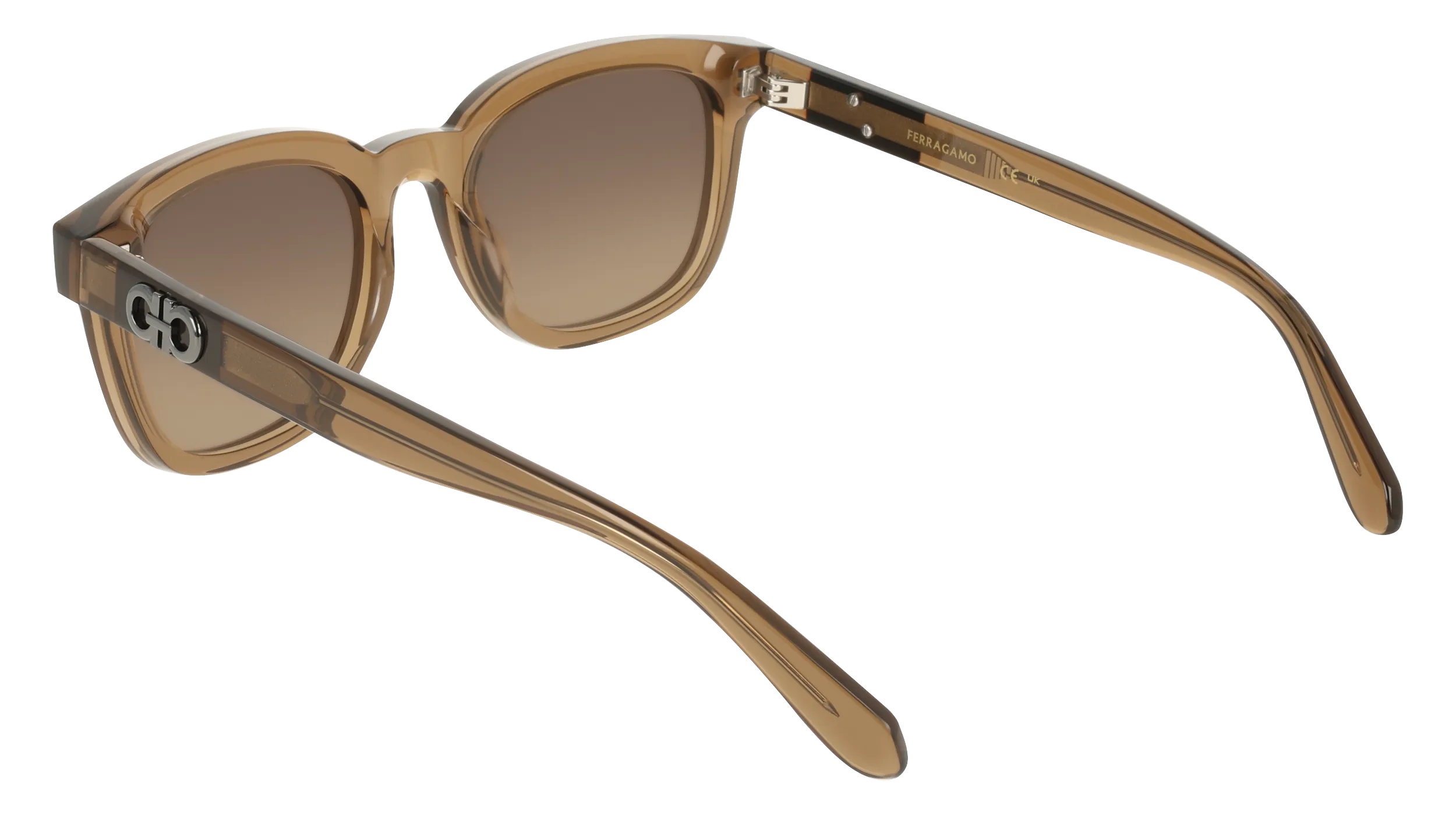 Ferragamo SF2107S 232 Occhiali da sole Acetato Marrone Marrone Squadrata Normale - immagine 4