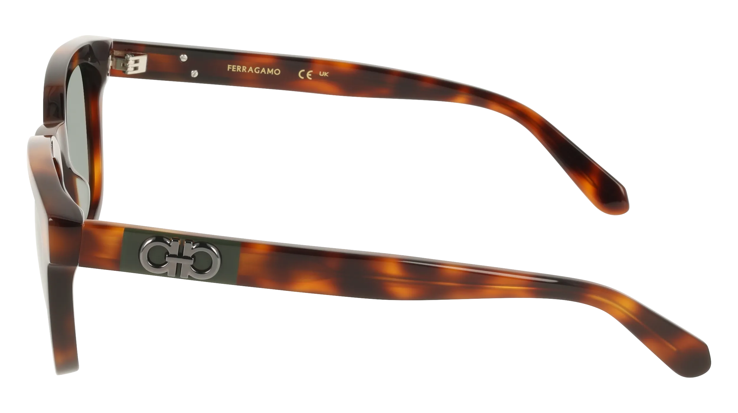 Ferragamo SF2107S 240 Occhiali da sole Acetato Havana Squadrata Normale - immagine 3