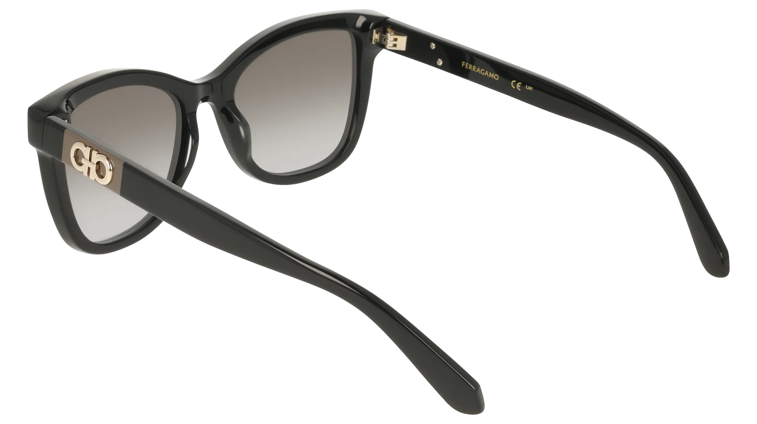 Ferragamo SF2108S 001 Occhiali da sole Acetato Nero Squadrata Normale - immagine 4