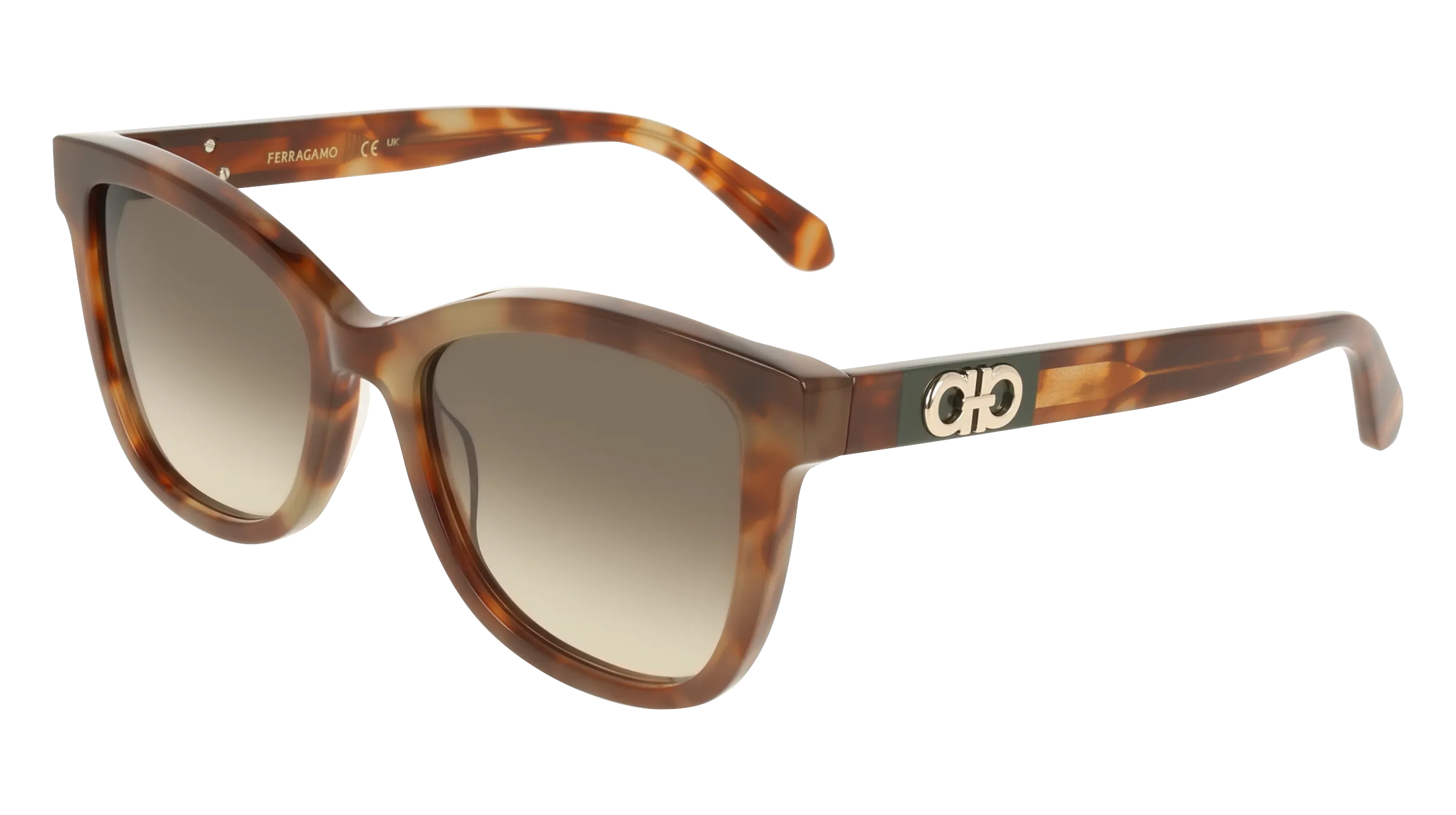 Ferragamo SF2108S 225 Occhiali da sole Acetato Marrone Squadrata Normale - immagine 1