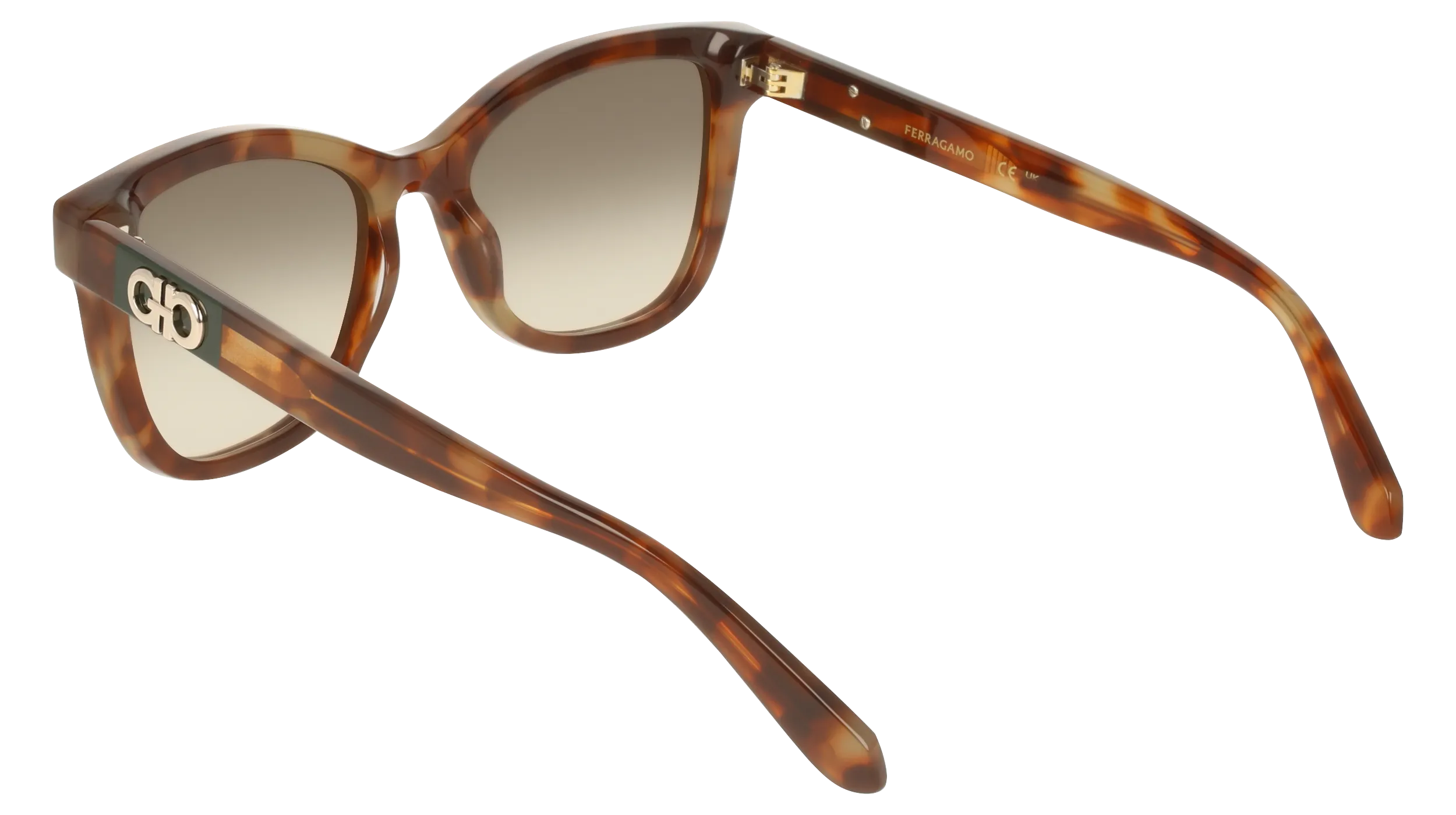 Ferragamo SF2108S 225 Occhiali da sole Acetato Marrone Squadrata Normale - immagine 4