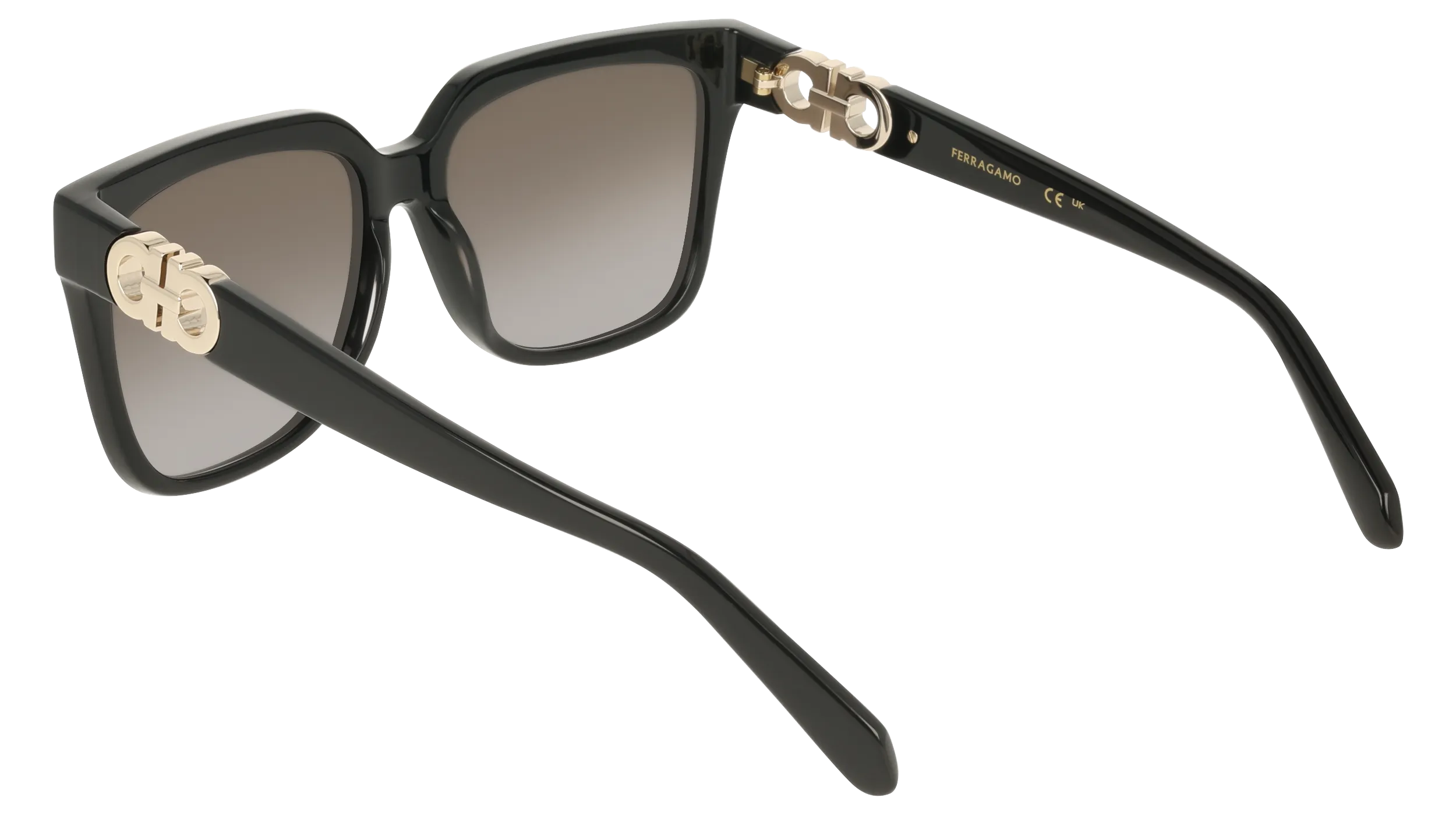 Ferragamo SF2109S 001 Occhiali da sole Acetato Nero Squadrata Normale - immagine 4