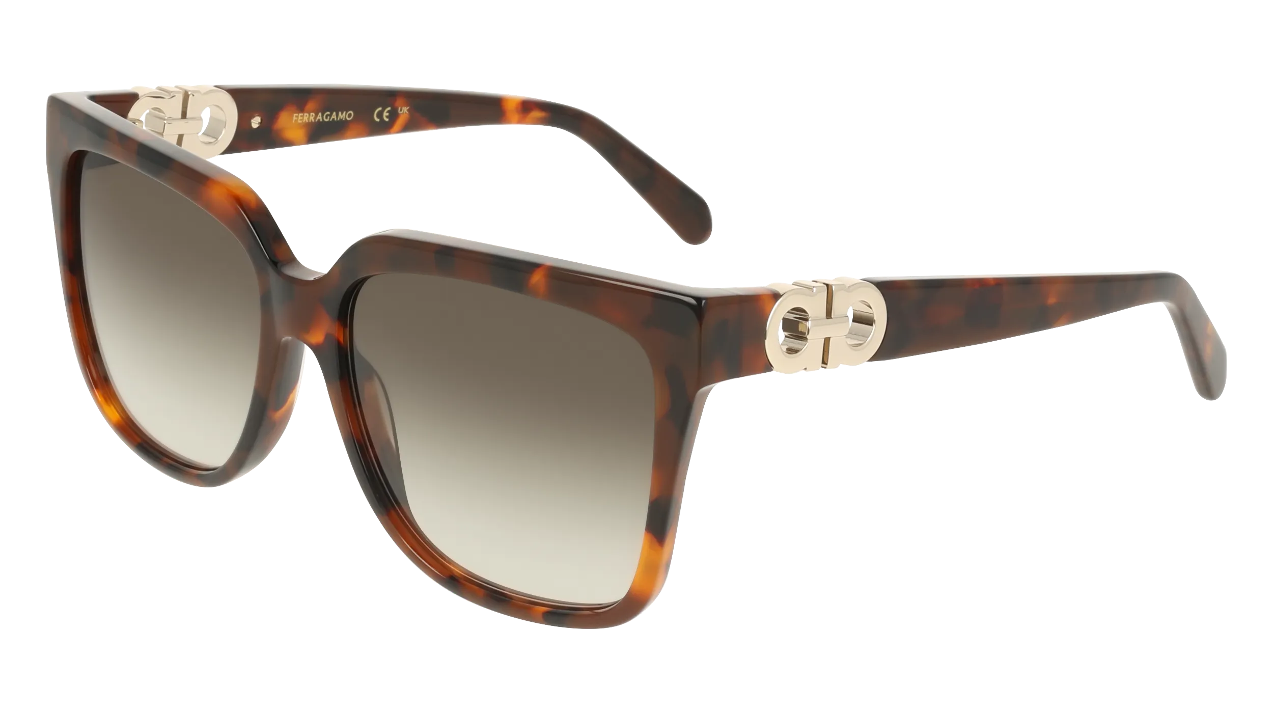 Ferragamo SF2109S 240 Occhiali da sole Acetato Havana Marrone Squadrata Normale - immagine 1