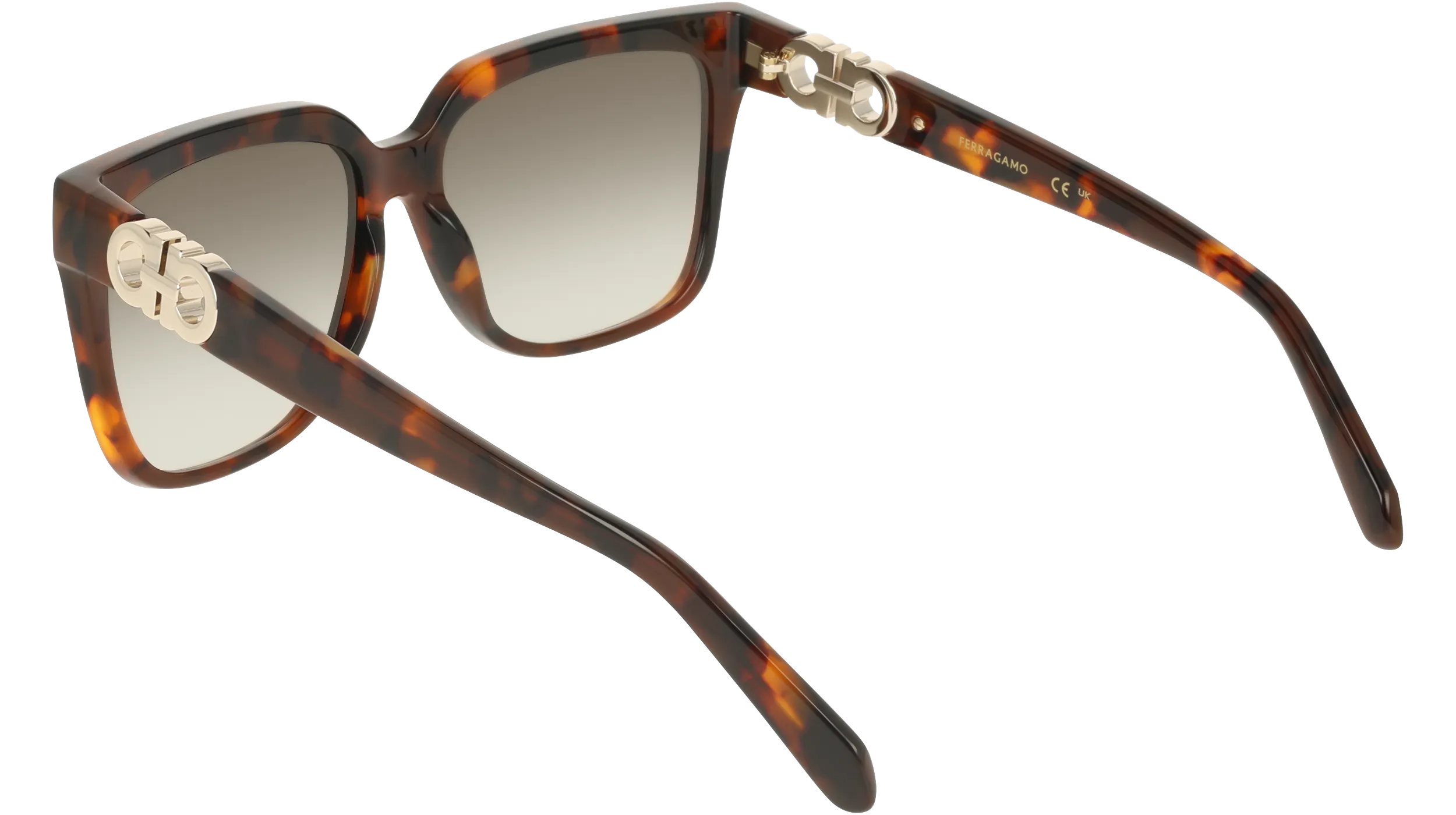 Ferragamo SF2109S 240 Occhiali da sole Acetato Havana Marrone Squadrata Normale - immagine 4