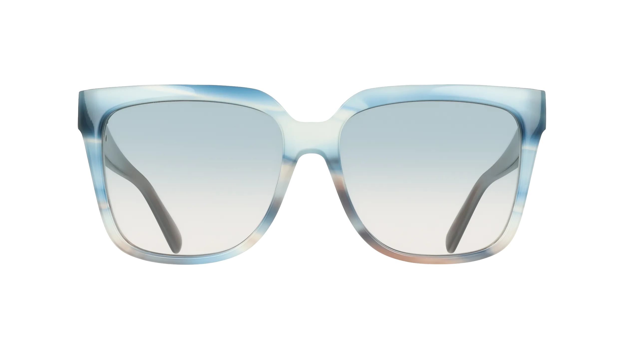 Ferragamo SF2109S 314 Occhiali da sole Acetato Marrone Blu Squadrata Normale - immagine 2
