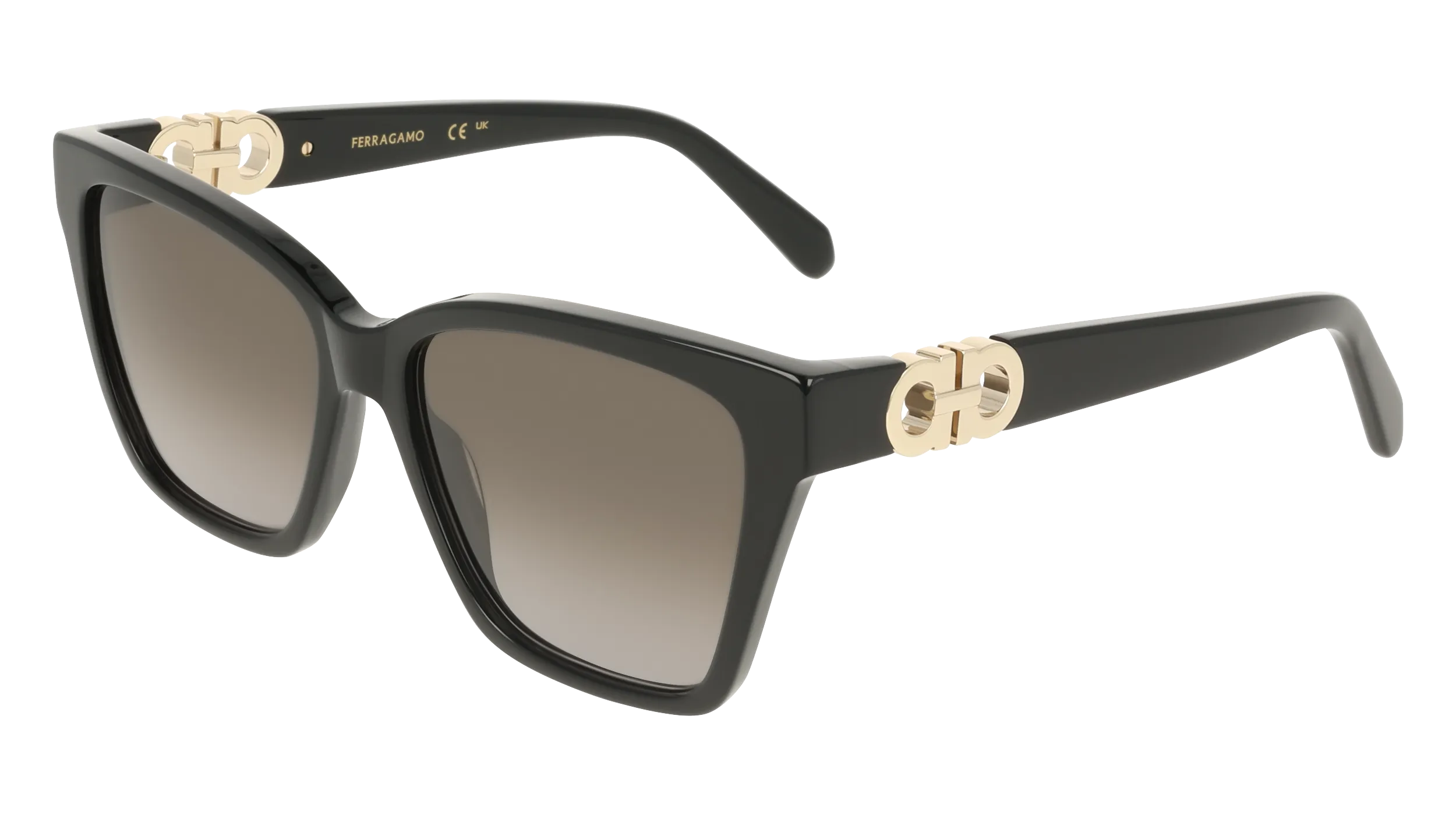 Ferragamo SF2110S 001 Occhiali da sole Acetato Nero Squadrata Normale - immagine 1