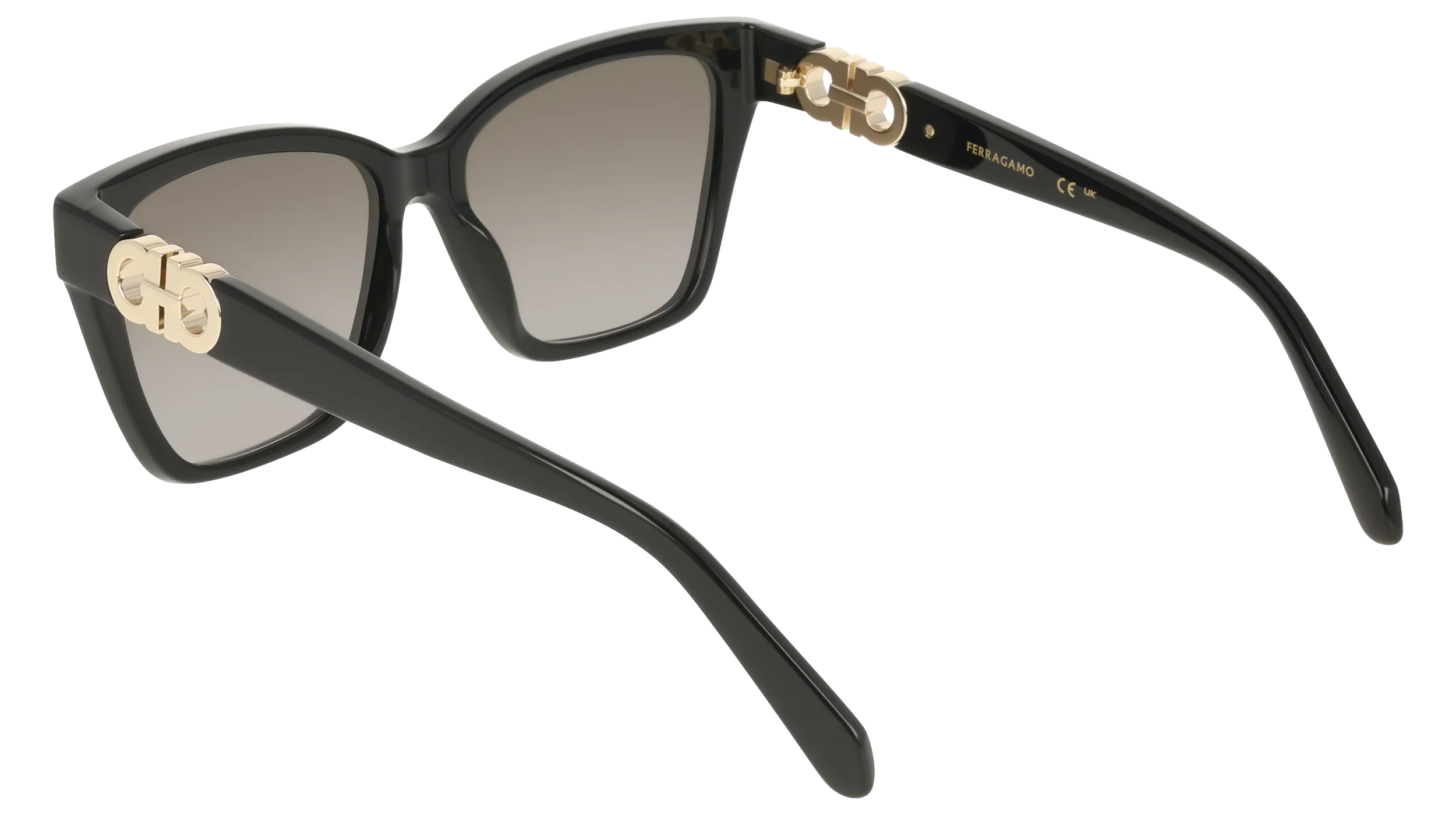 Ferragamo SF2110S 001 Occhiali da sole Acetato Nero Squadrata Normale - immagine 4