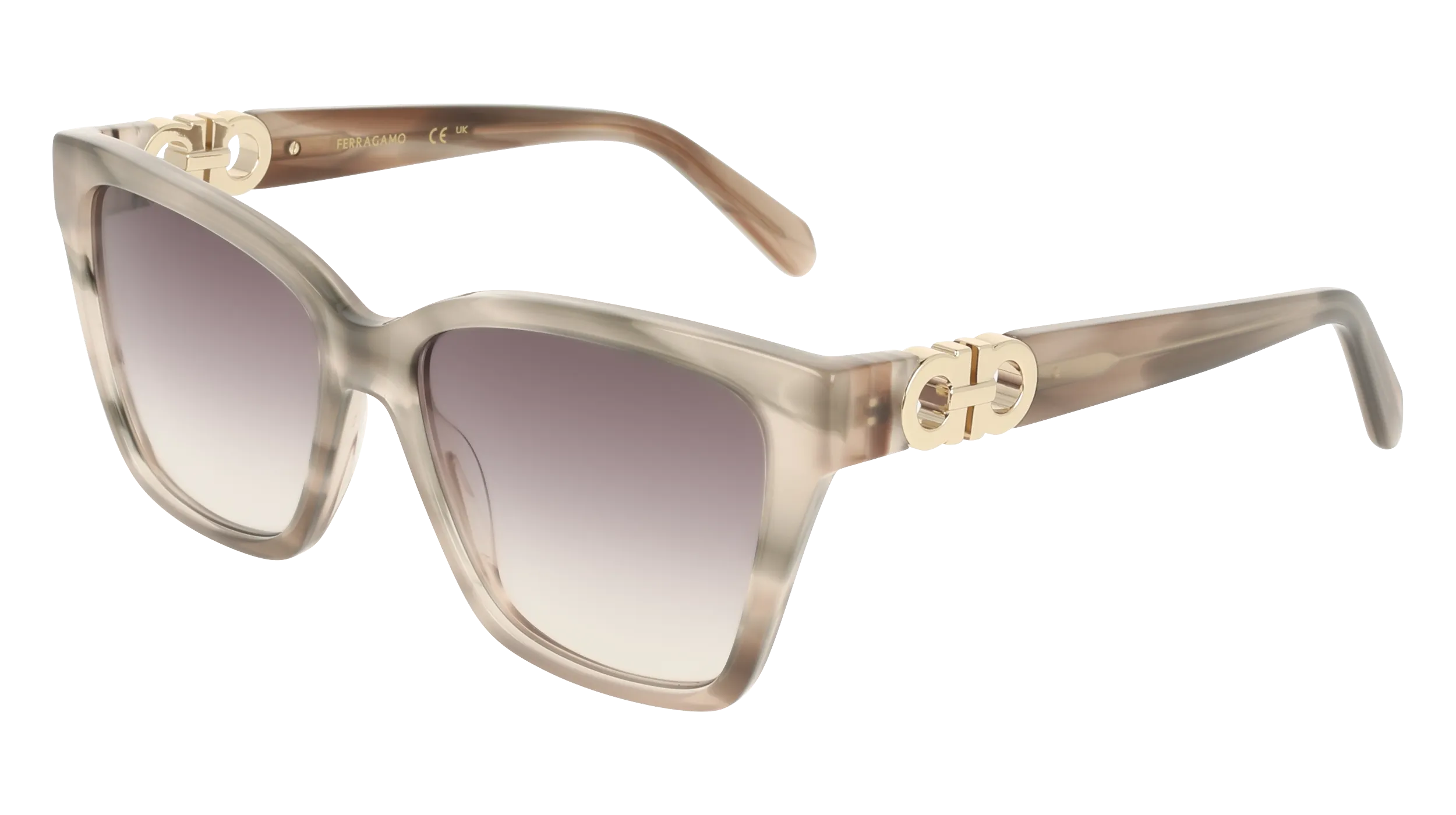 Ferragamo SF2110S 013 Occhiali da sole Acetato Grigio Squadrata Normale - immagine 1