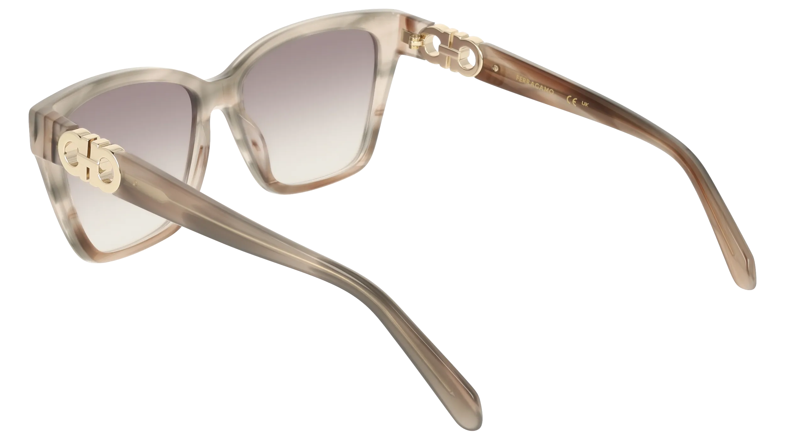 Ferragamo SF2110S 013 Occhiali da sole Acetato Grigio Squadrata Normale - immagine 4