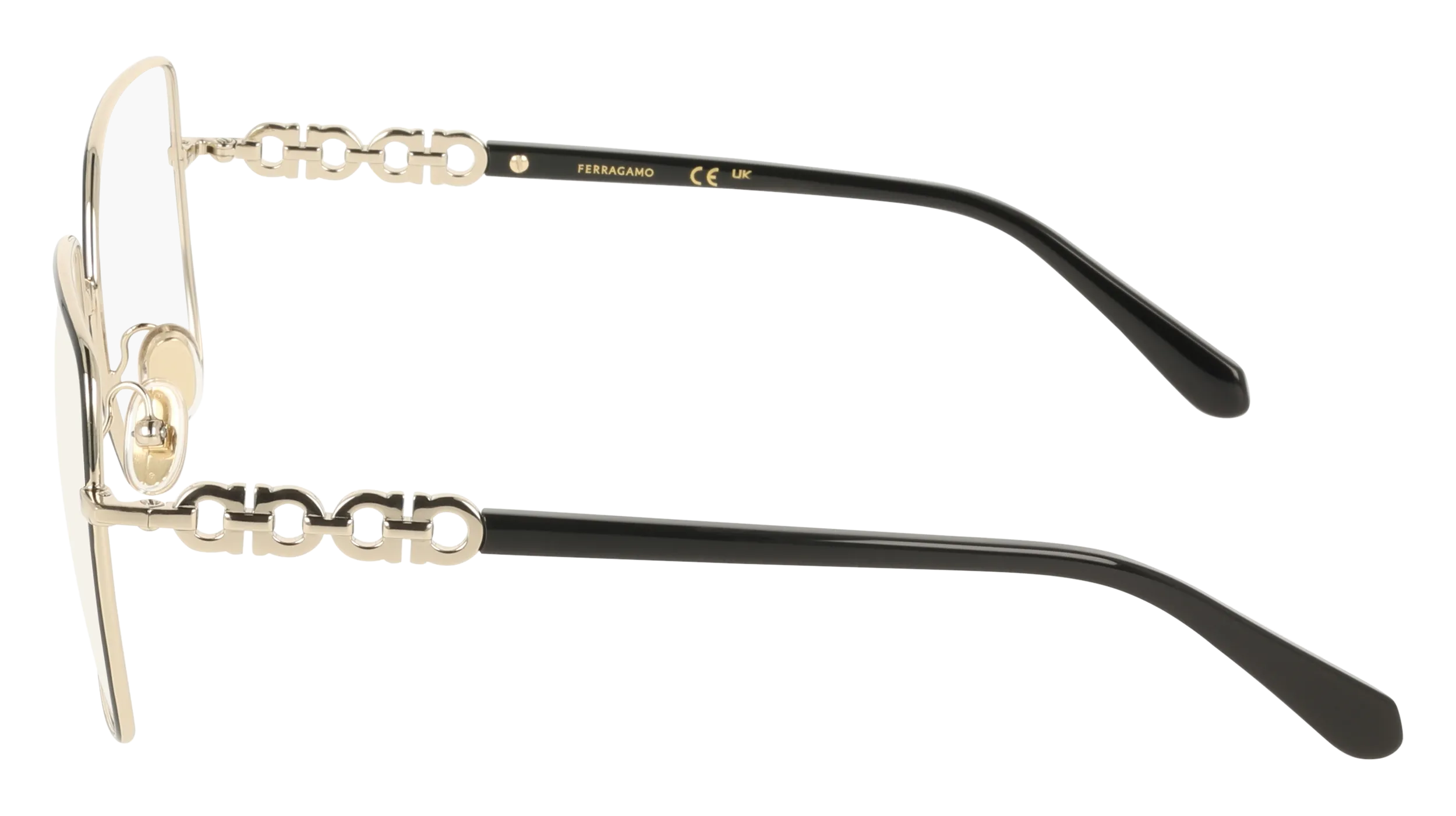 Ferragamo SF2241 703 Montature da vista Metallo Oro Squadrata Normale - immagine 3