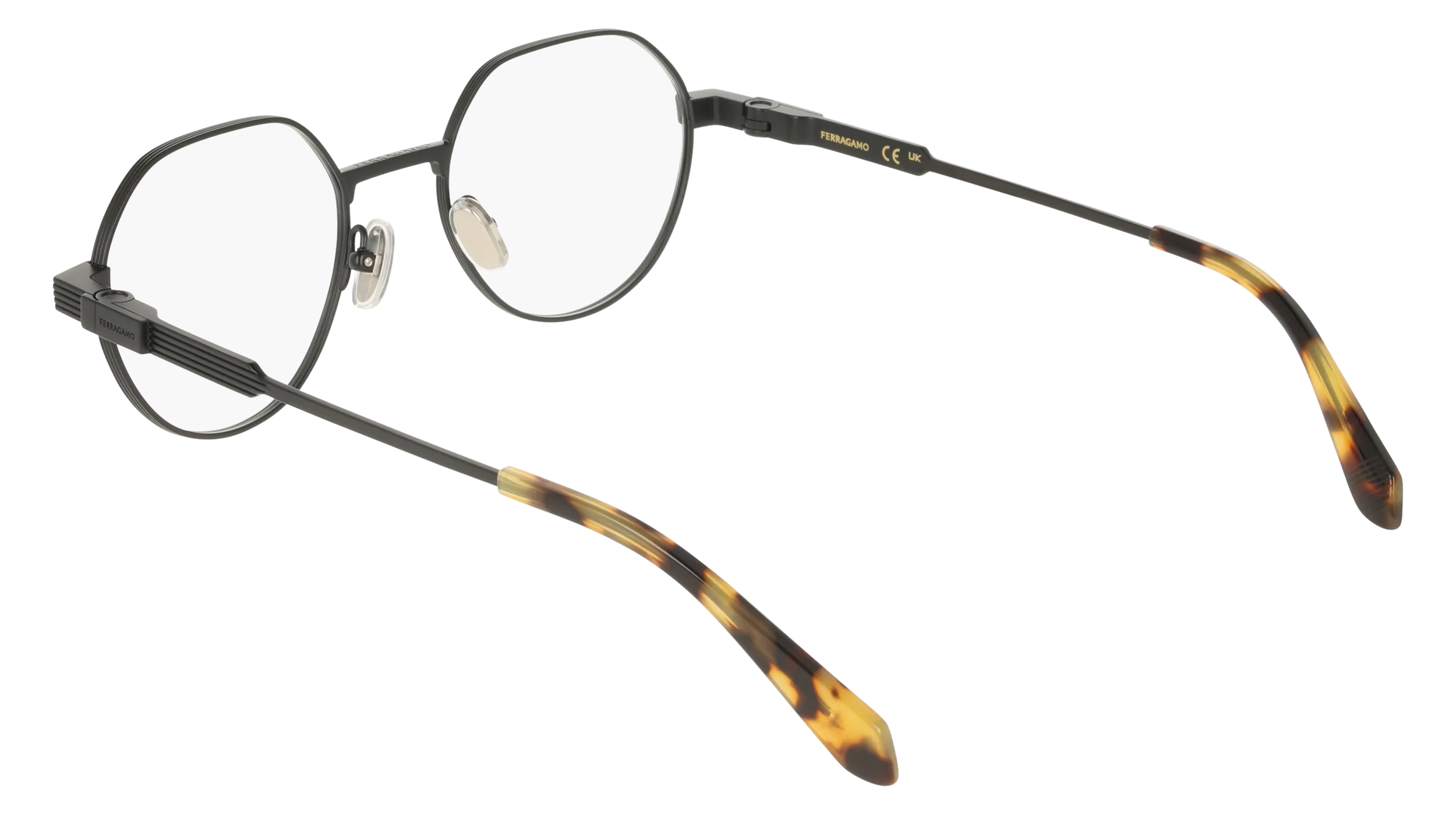 Ferragamo SF2605 002 Montature da vista Titanio Nero Squadrata Normale - immagine 4