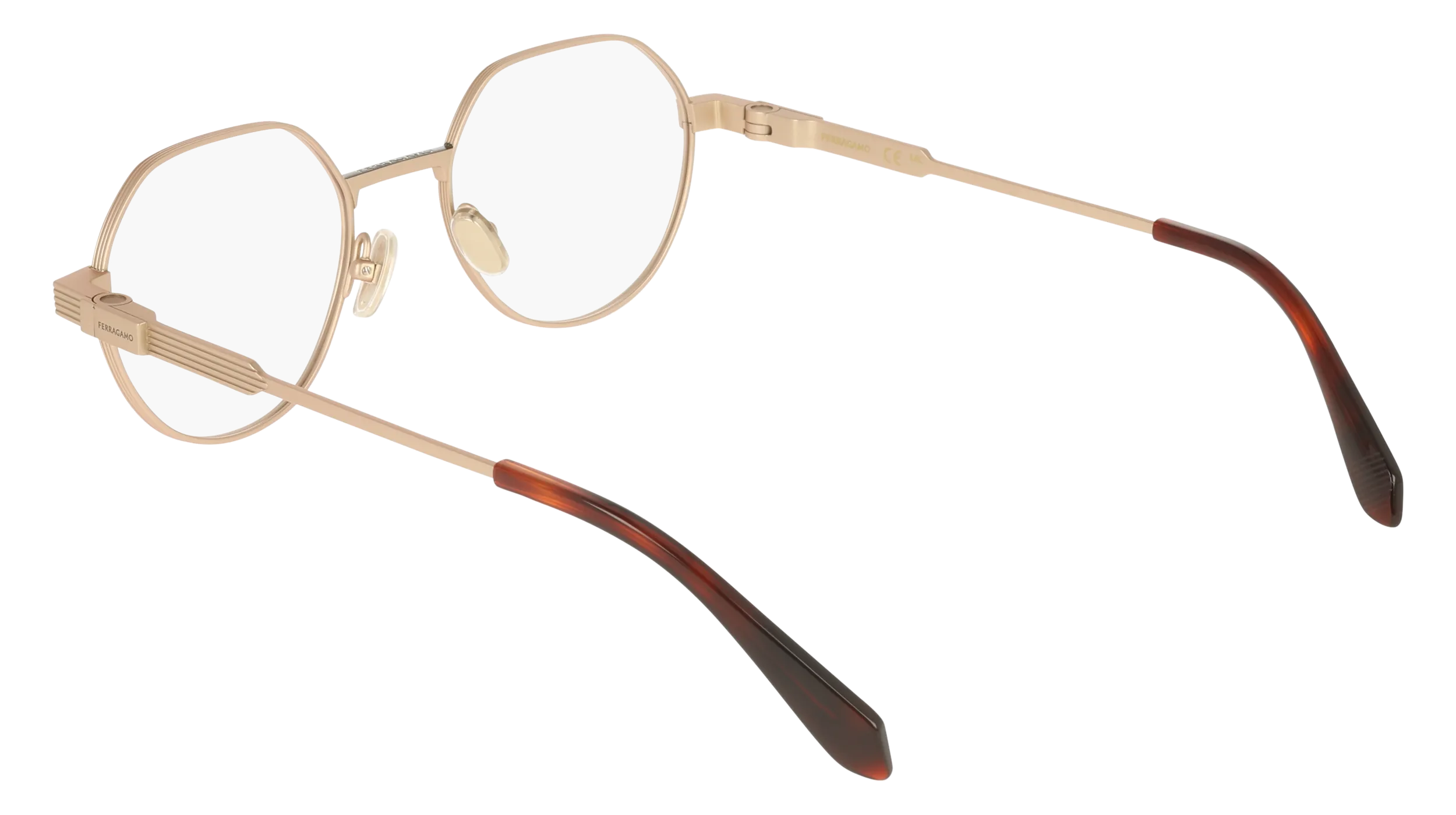 Ferragamo SF2605 711 Montature da vista Titanio Oro Squadrata Normale - immagine 4