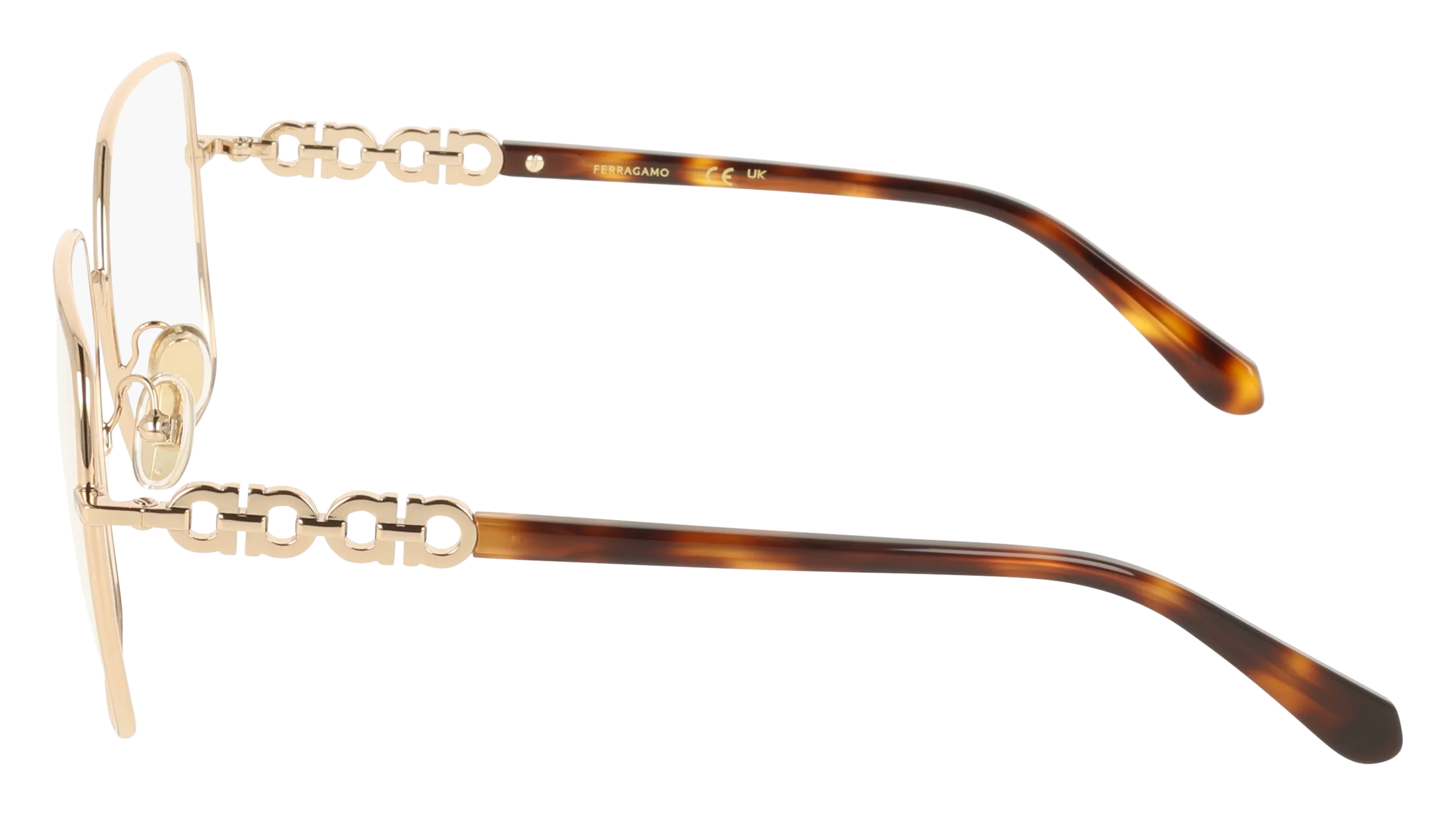 Ferragamo SF2241 712 Montature da vista Metallo Oro Squadrata Normale - immagine 3