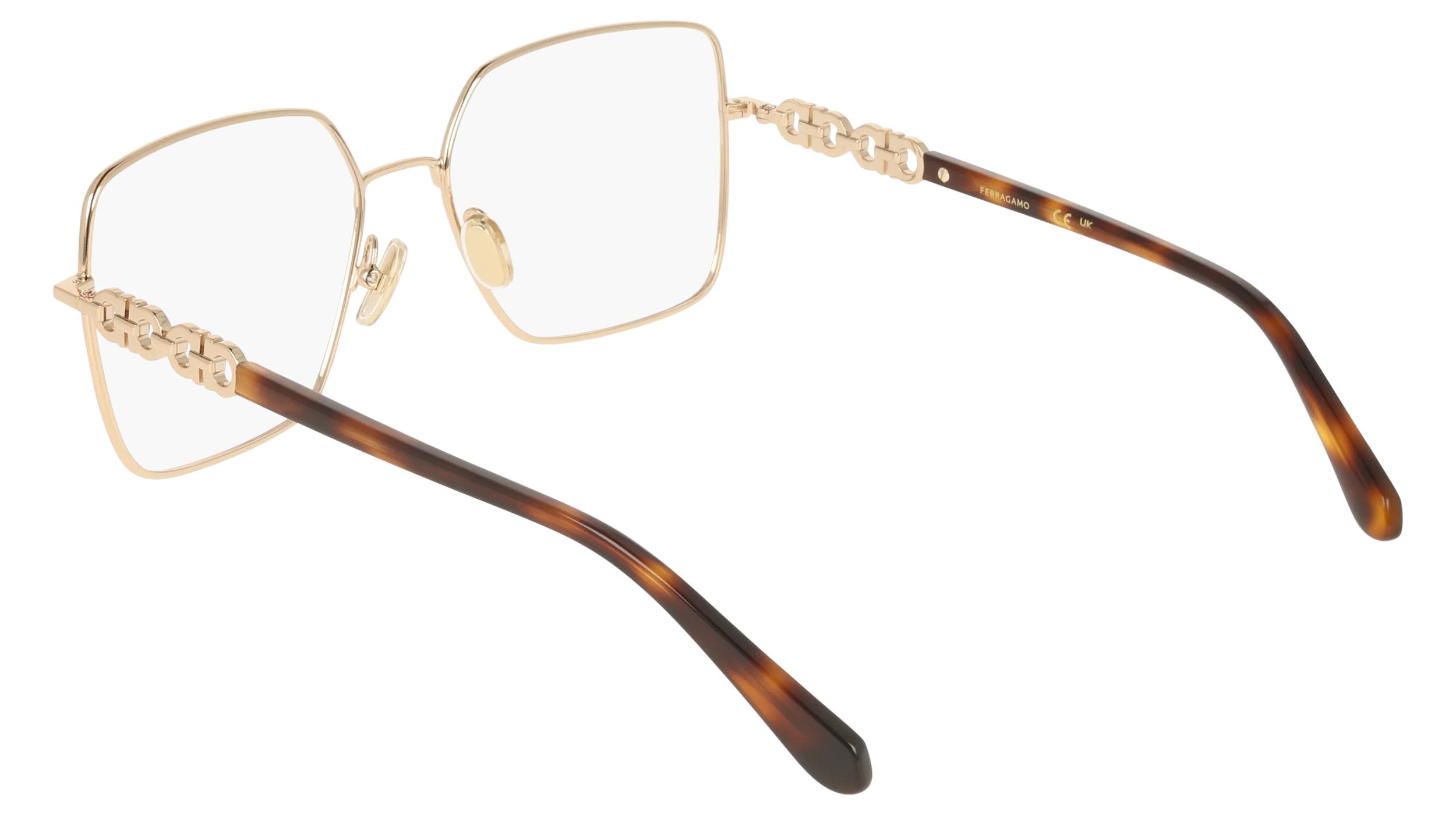 Ferragamo SF2241 712 Montature da vista Metallo Oro Squadrata Normale - immagine 4