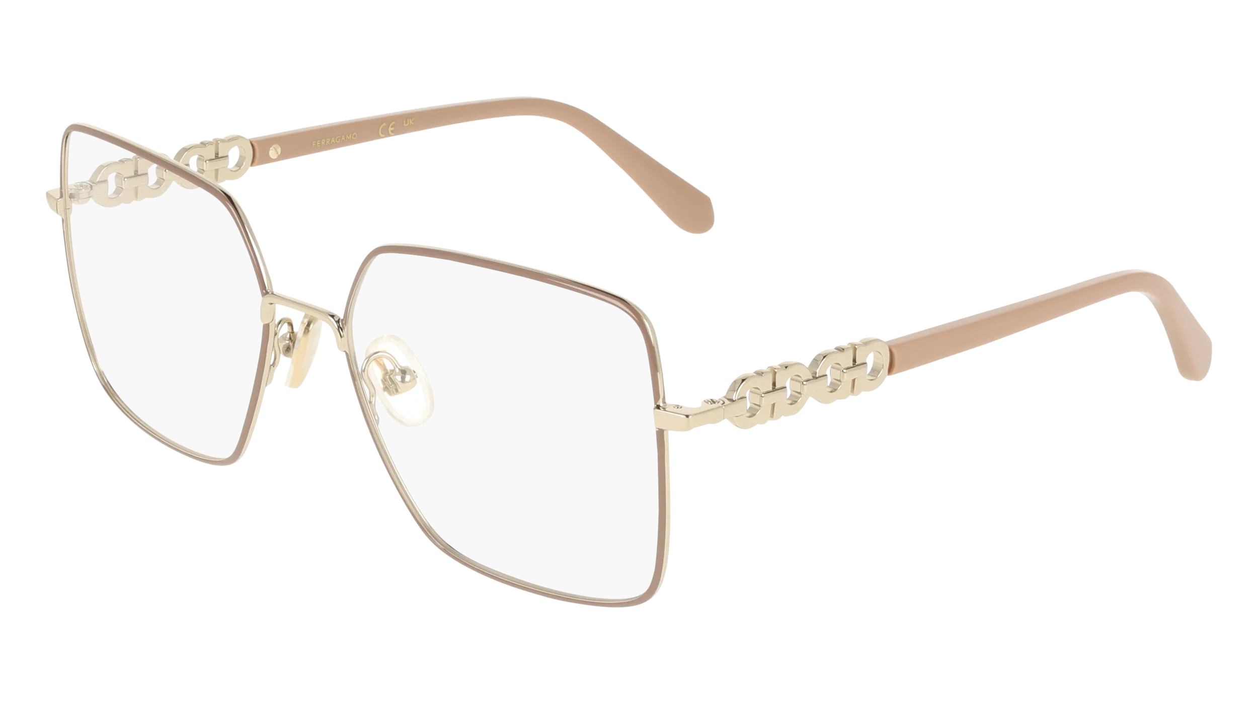 Ferragamo SF2241 744 Montature da vista Metallo Oro Squadrata Normale - immagine 1