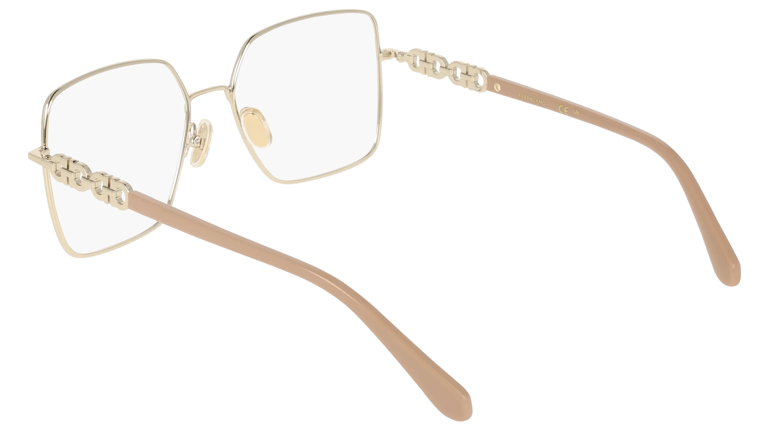 Ferragamo SF2241 744 Montature da vista Metallo Oro Squadrata Normale - immagine 4
