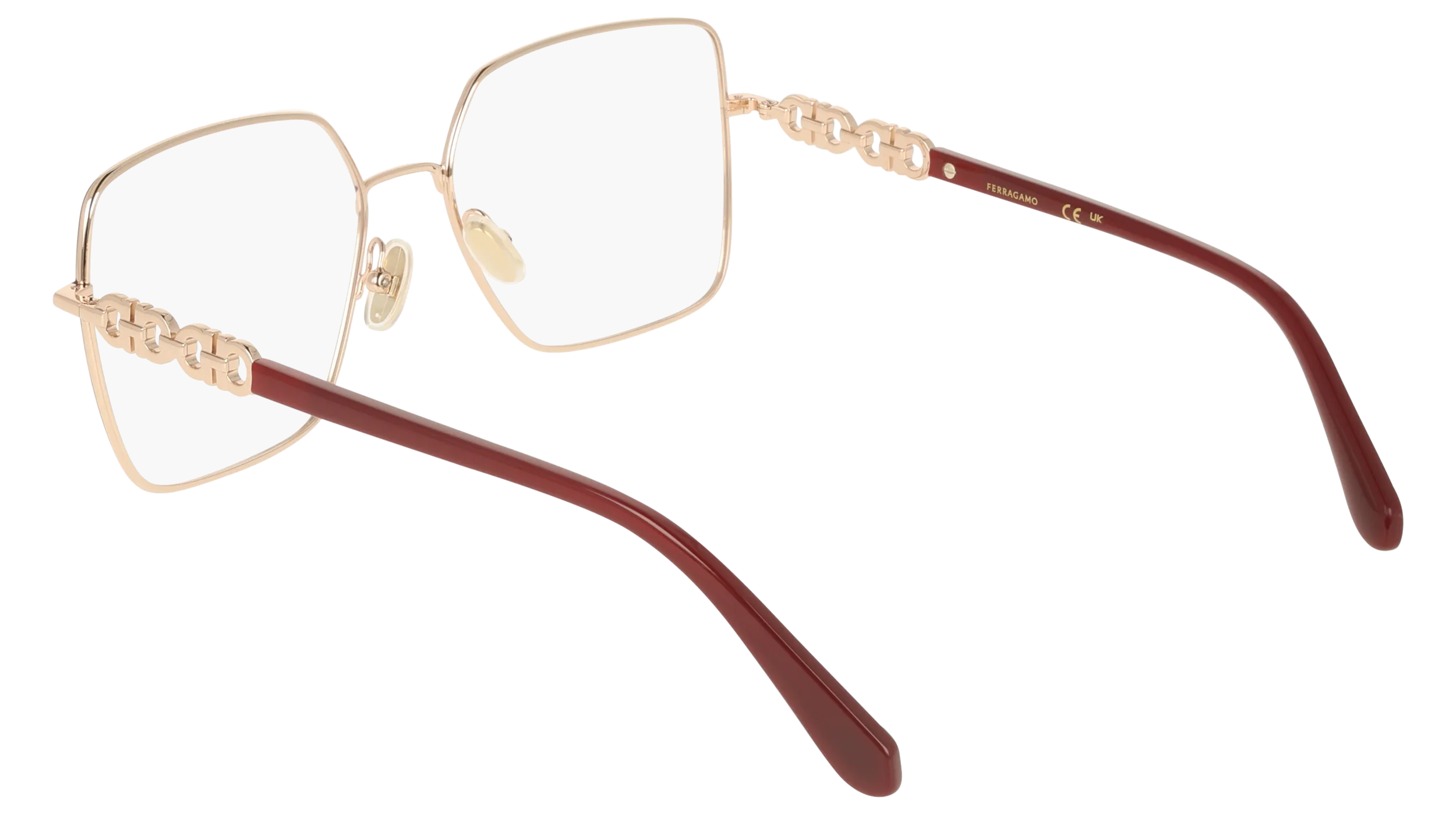 Ferragamo SF2241 772 Montature da vista Metallo Oro Squadrata Normale - immagine 4