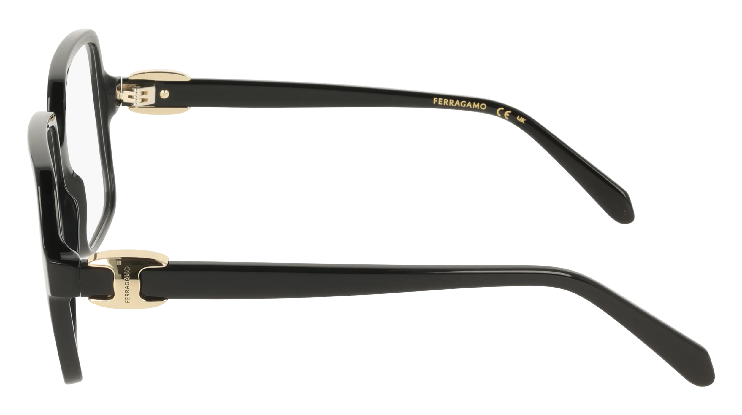 Ferragamo SF3058 001 Montature da vista Acetato Nero Squadrata Normale - immagine 3