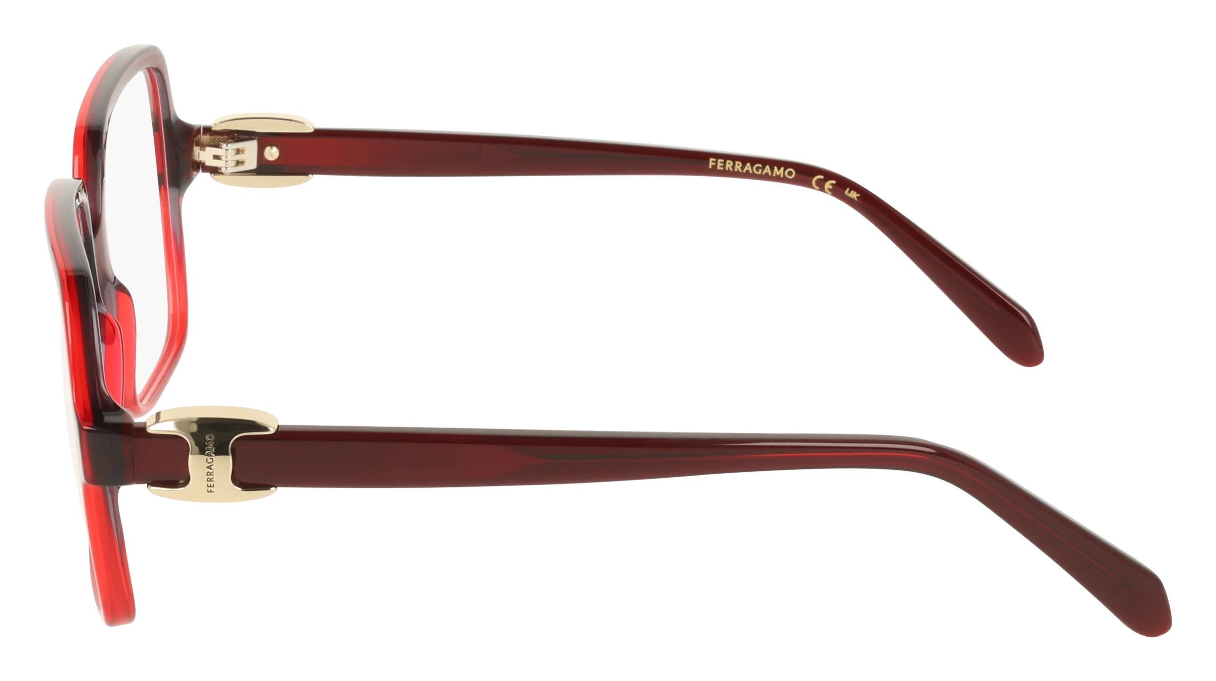 Ferragamo SF3058 615 Montature da vista Acetato Rosso Squadrata Normale - immagine 3