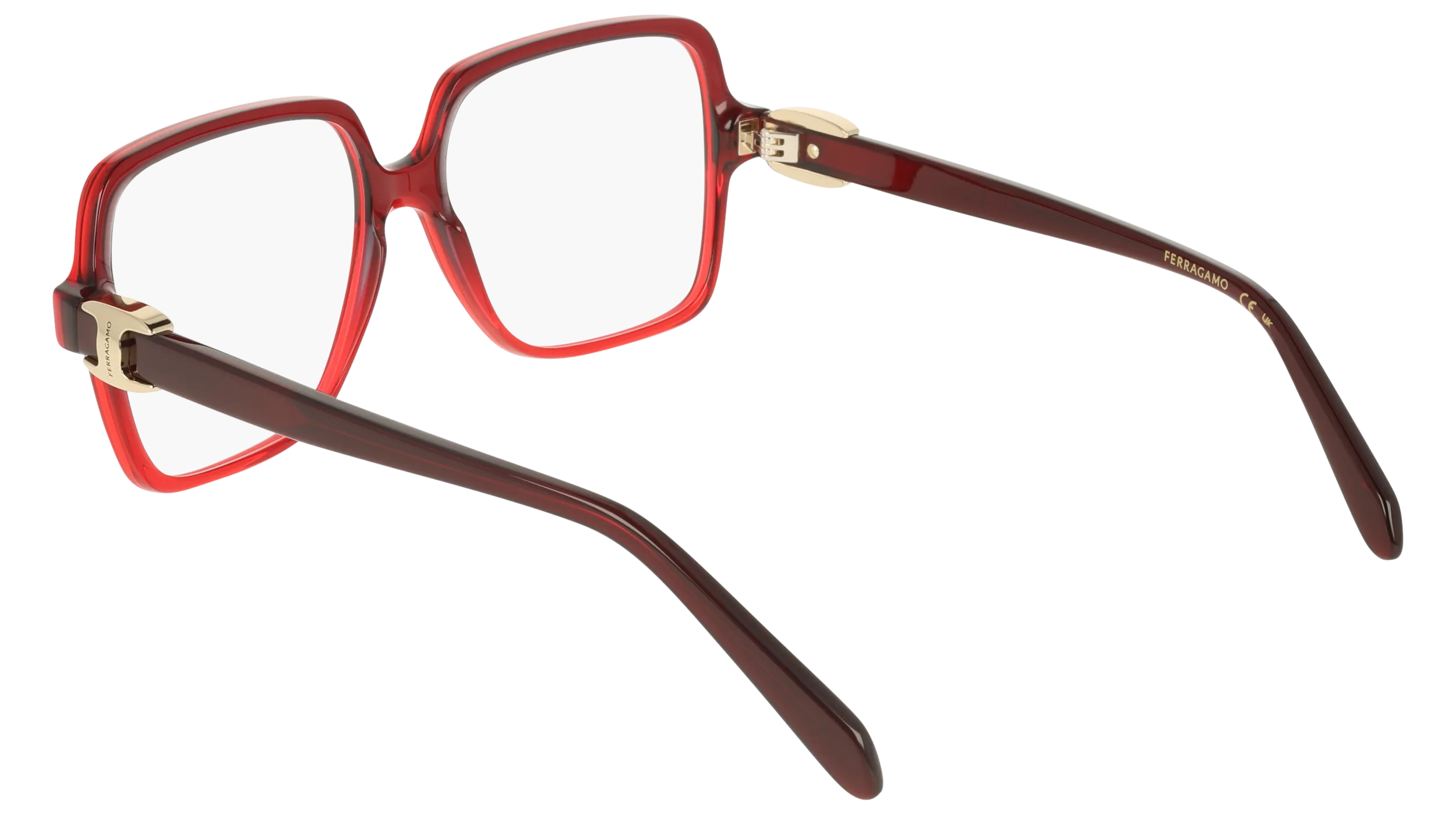 Ferragamo SF3058 615 Montature da vista Acetato Rosso Squadrata Normale - immagine 4