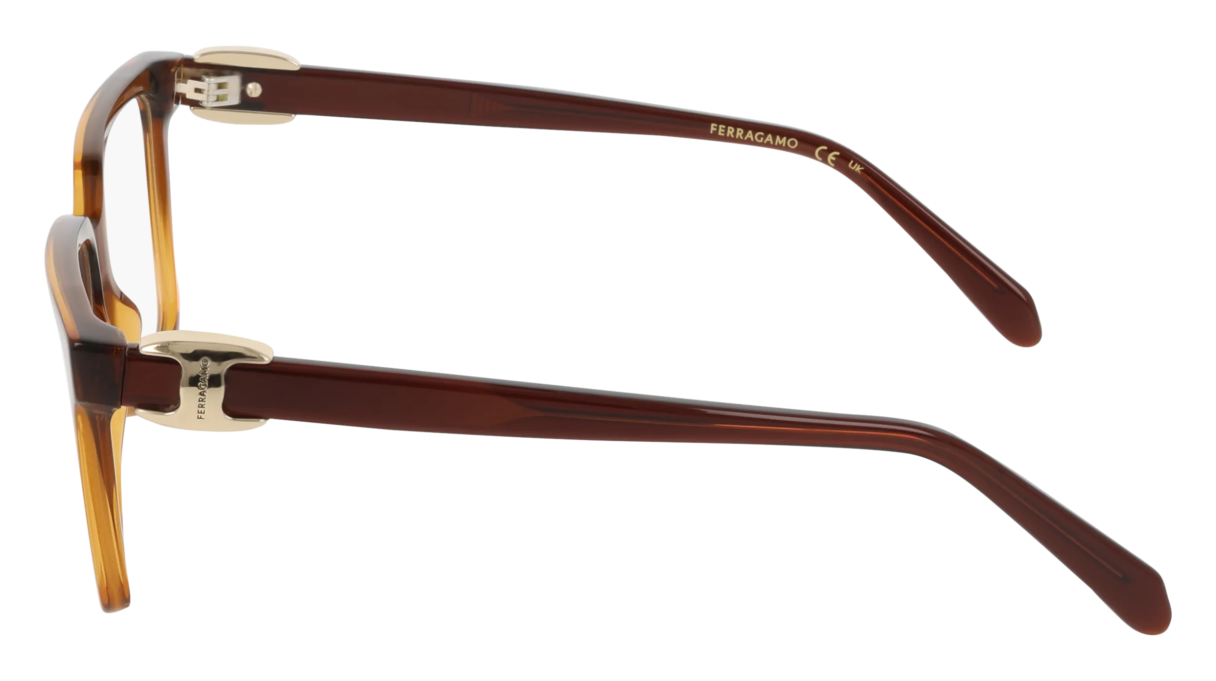 Ferragamo SF3059 266 Montature da vista Acetato Marrone Squadrata Normale - immagine 3