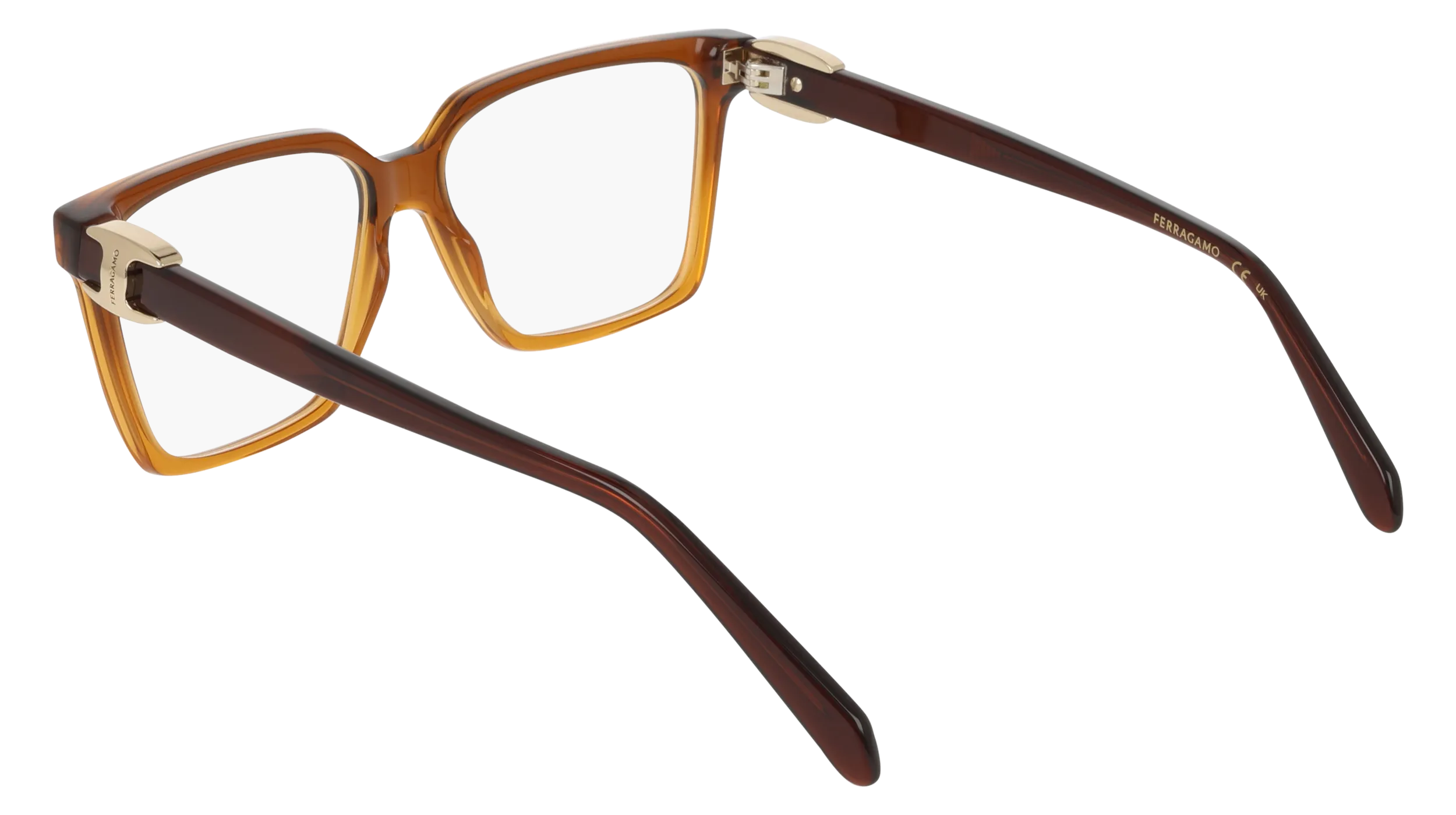 Ferragamo SF3059 266 Montature da vista Acetato Marrone Squadrata Normale - immagine 4