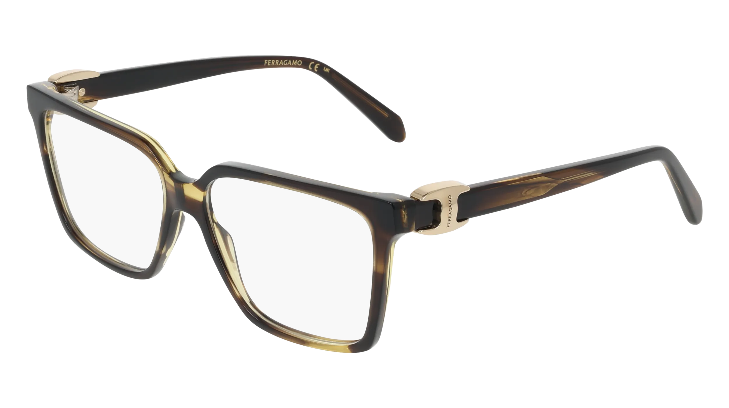Ferragamo SF3059 323 Montature da vista Acetato Verde Squadrata Normale - immagine 1