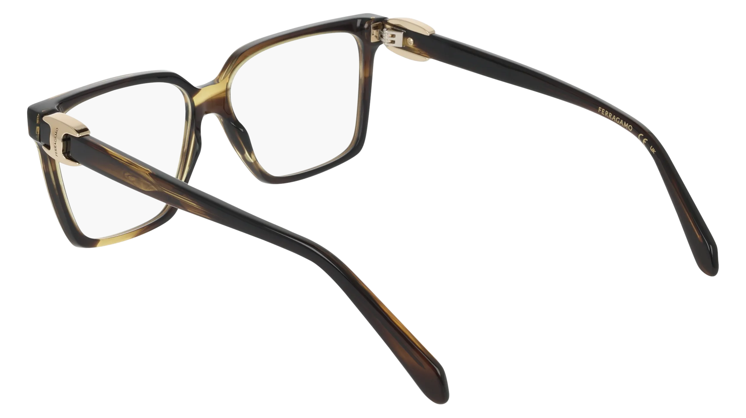 Ferragamo SF3059 323 Montature da vista Acetato Verde Squadrata Normale - immagine 4