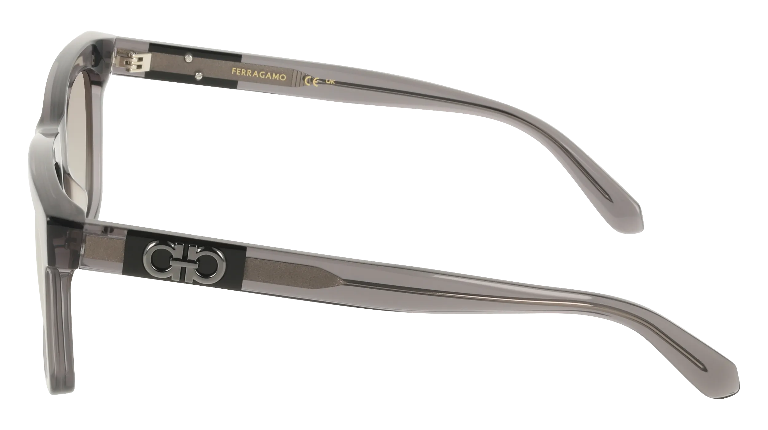 Ferragamo SF2113S 020 Occhiali da sole Acetato Grigio Marrone Squadrata Normale - immagine 3