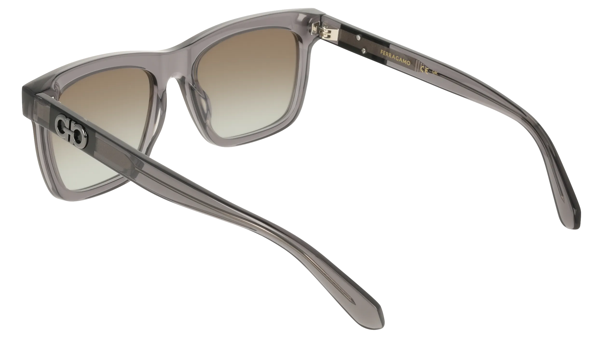 Ferragamo SF2113S 020 Occhiali da sole Acetato Grigio Marrone Squadrata Normale - immagine 4
