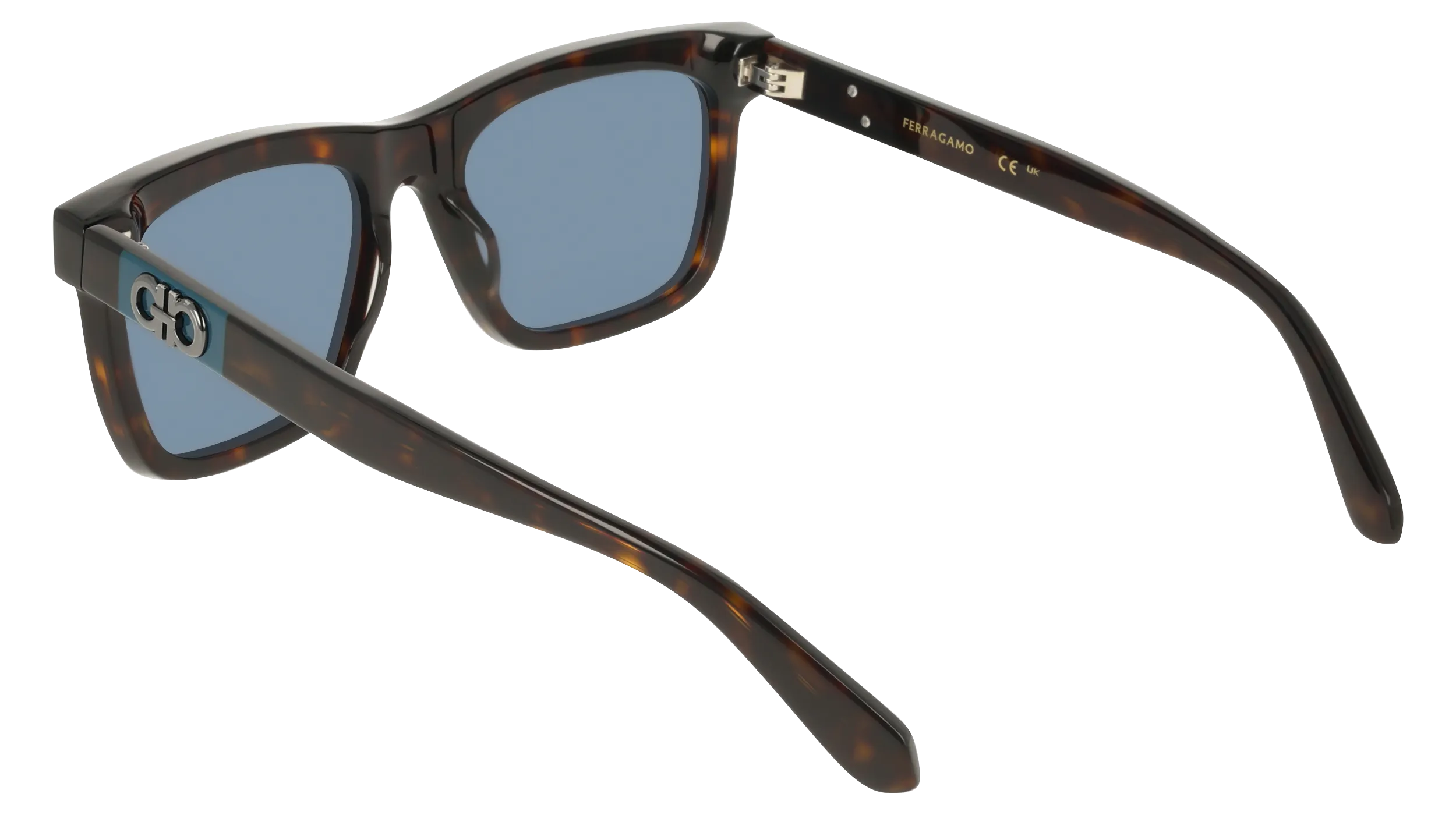 Ferragamo SF2113S 242 Occhiali da sole Acetato Havana Blu Squadrata Normale - immagine 4