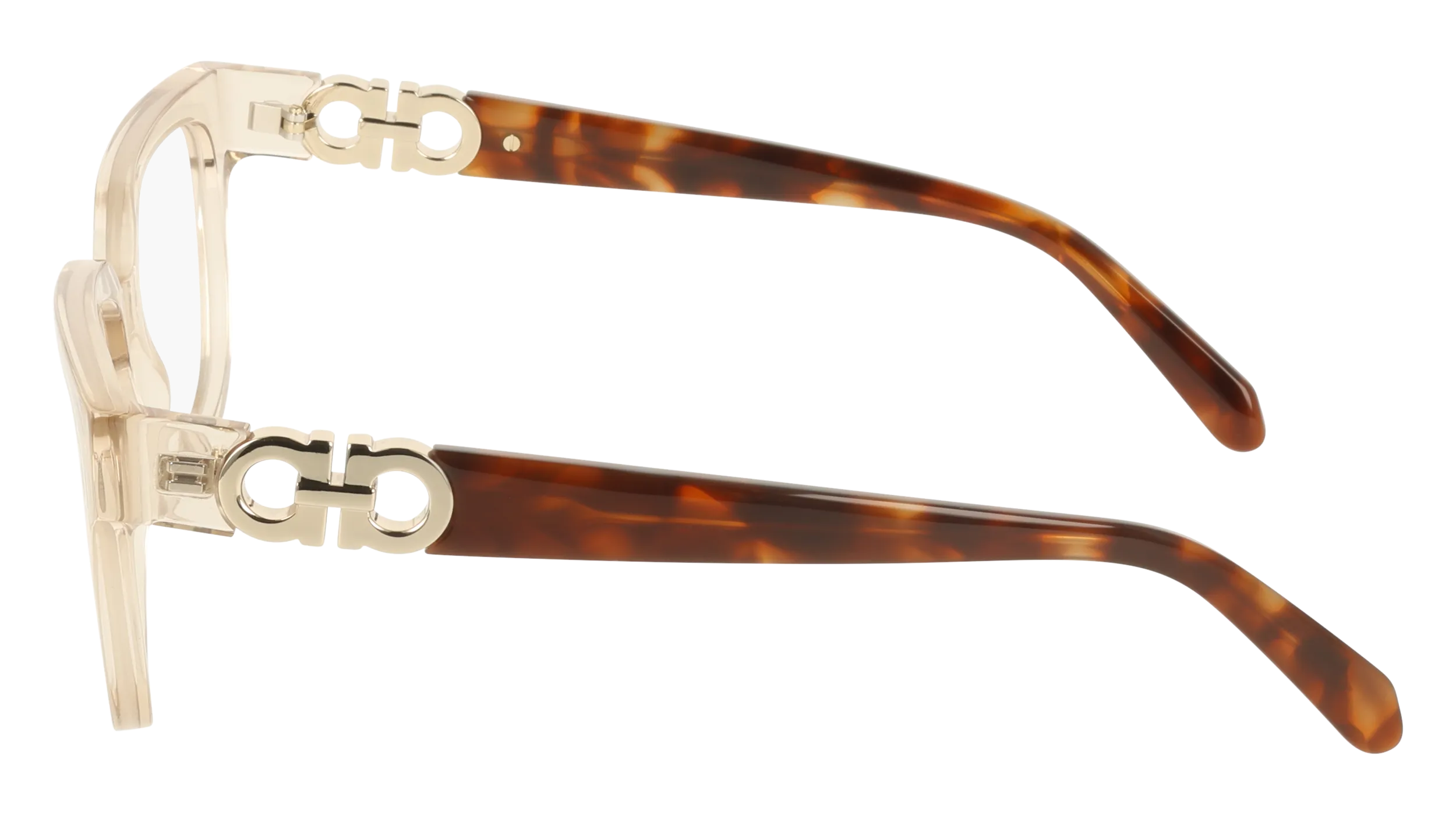 Ferragamo SF3056 259 Montature da vista Acetato Beige Squadrata Normale - immagine 3