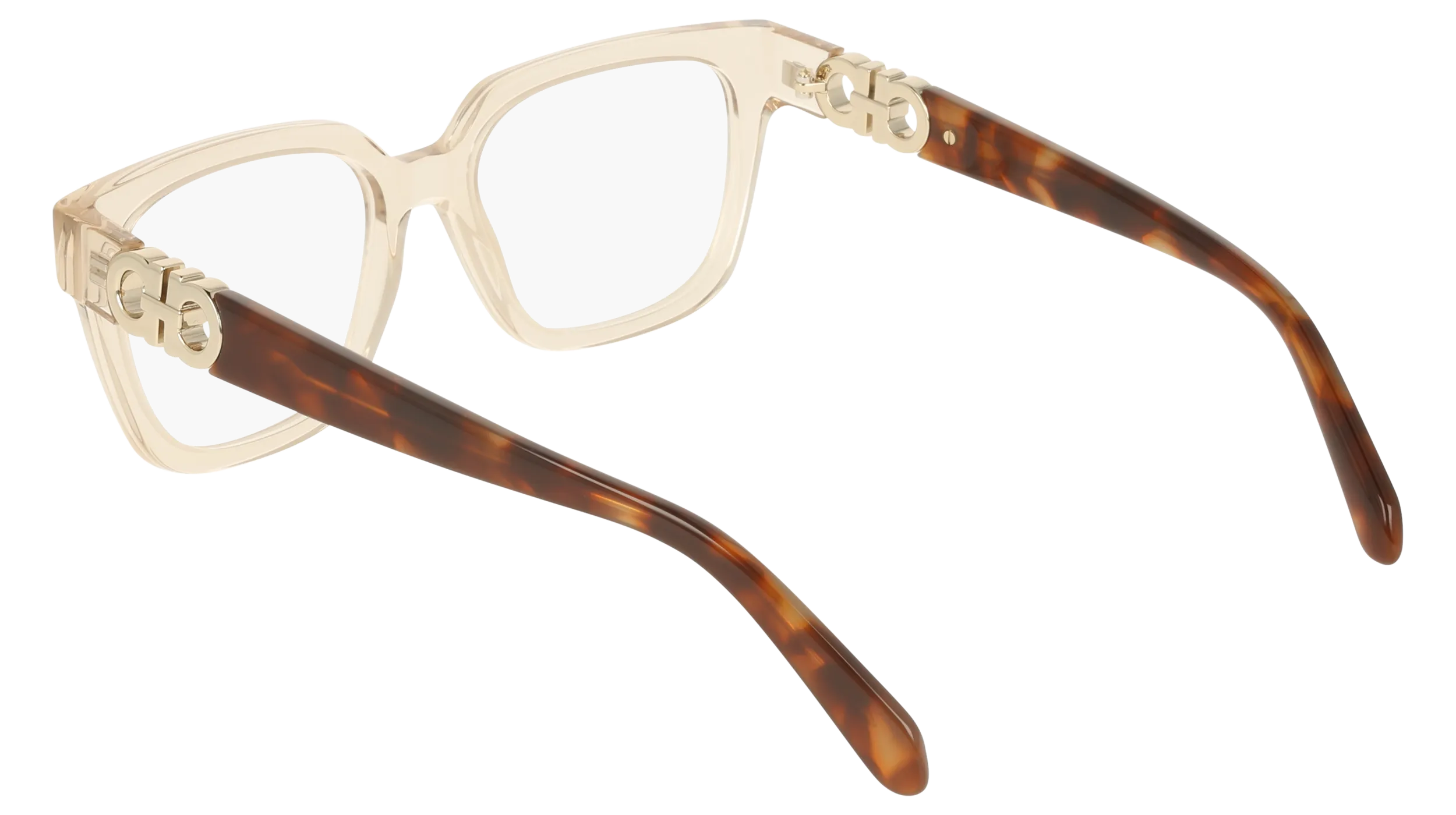 Ferragamo SF3056 259 Montature da vista Acetato Beige Squadrata Normale - immagine 4