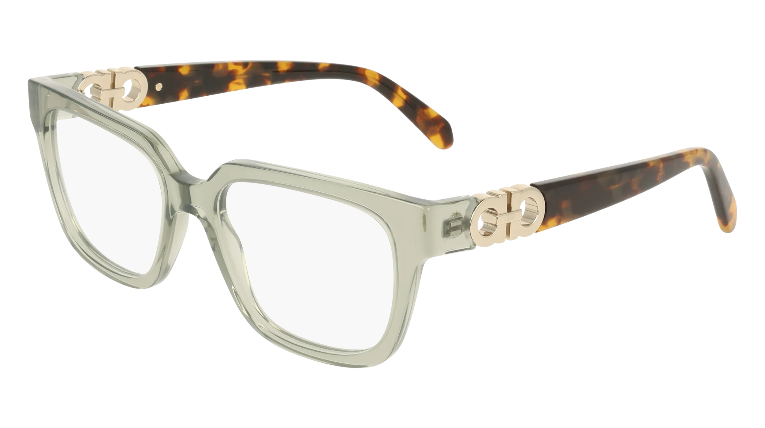 Ferragamo SF3056 313 Montature da vista Acetato Verde Squadrata Normale - immagine 1