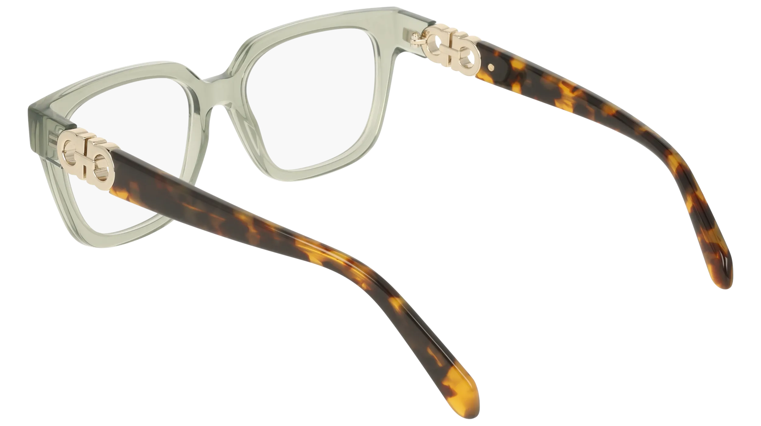 Ferragamo SF3056 313 Montature da vista Acetato Verde Squadrata Normale - immagine 4