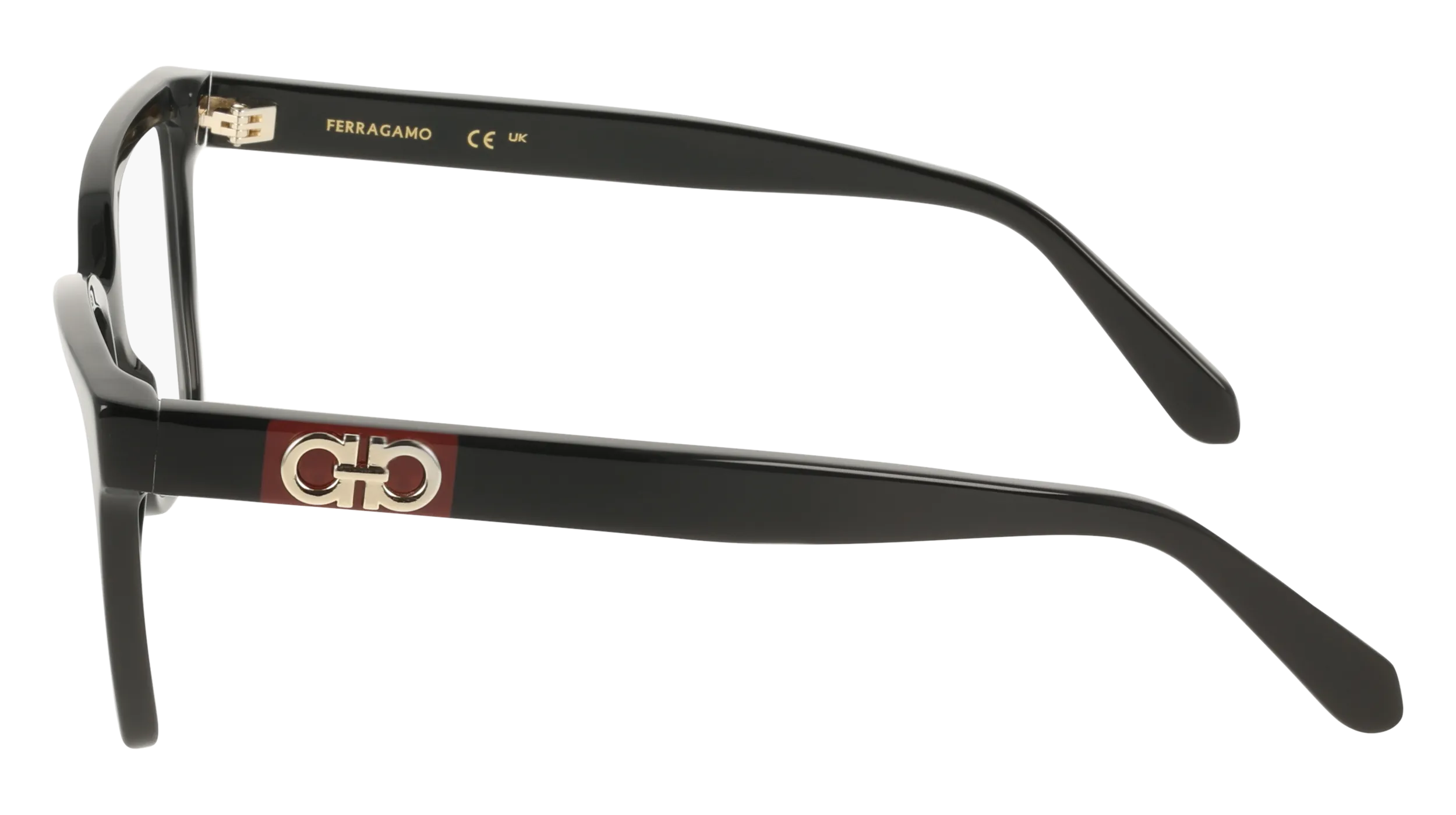 Ferragamo SF3060 001 Montature da vista Acetato Nero Squadrata Normale - immagine 3
