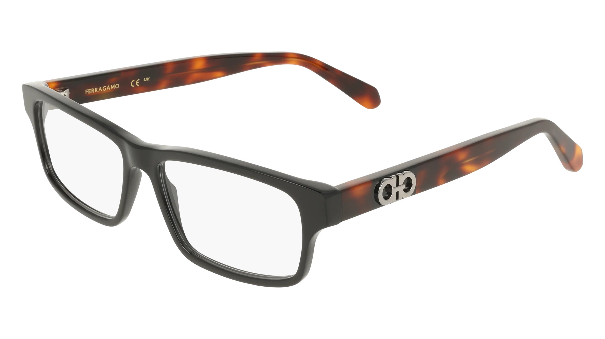 Ferragamo SF3061 001 Montature da vista Acetato Nero Squadrata Normale - immagine 1