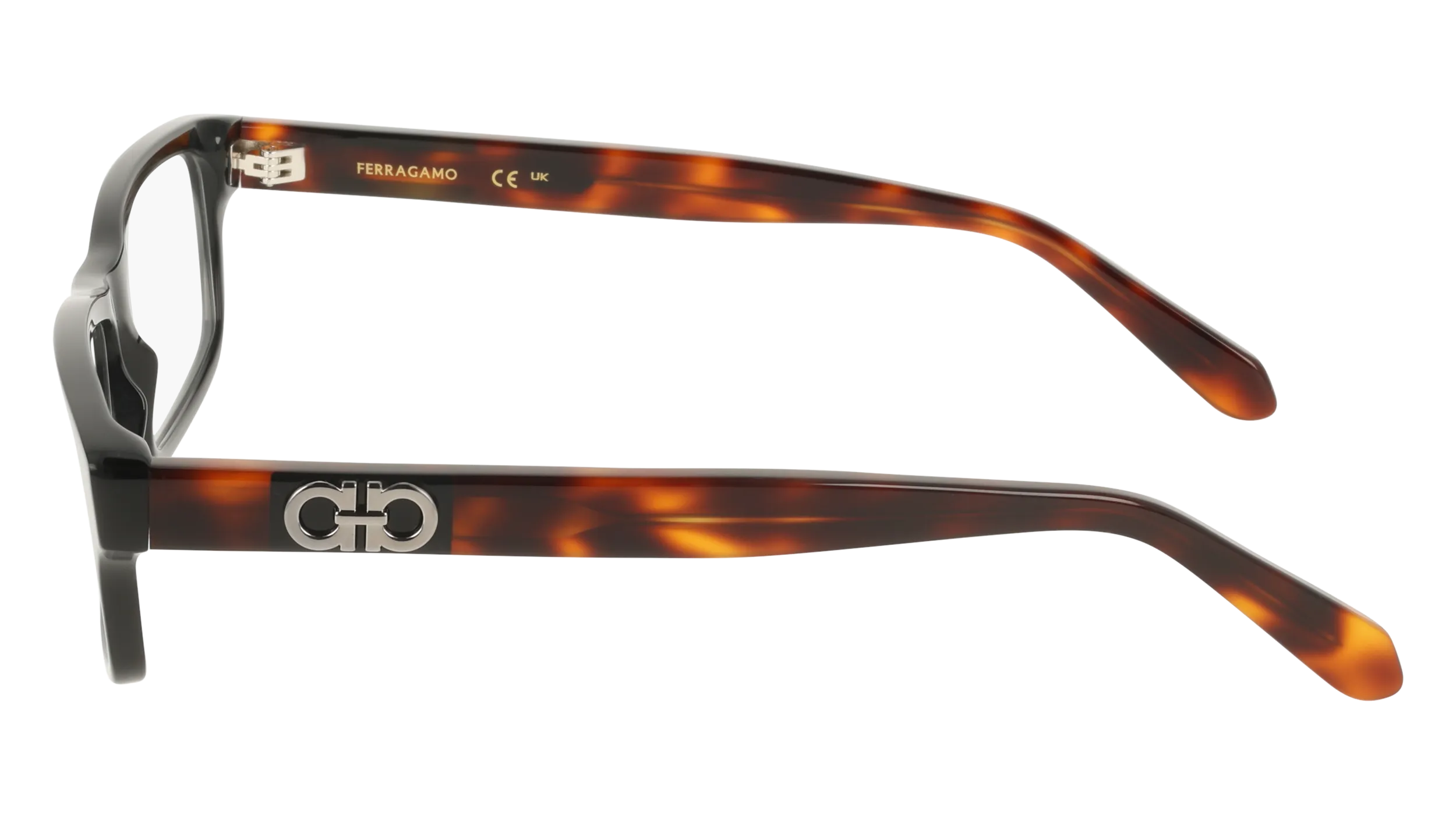 Ferragamo SF3061 001 Montature da vista Acetato Nero Squadrata Normale - immagine 3
