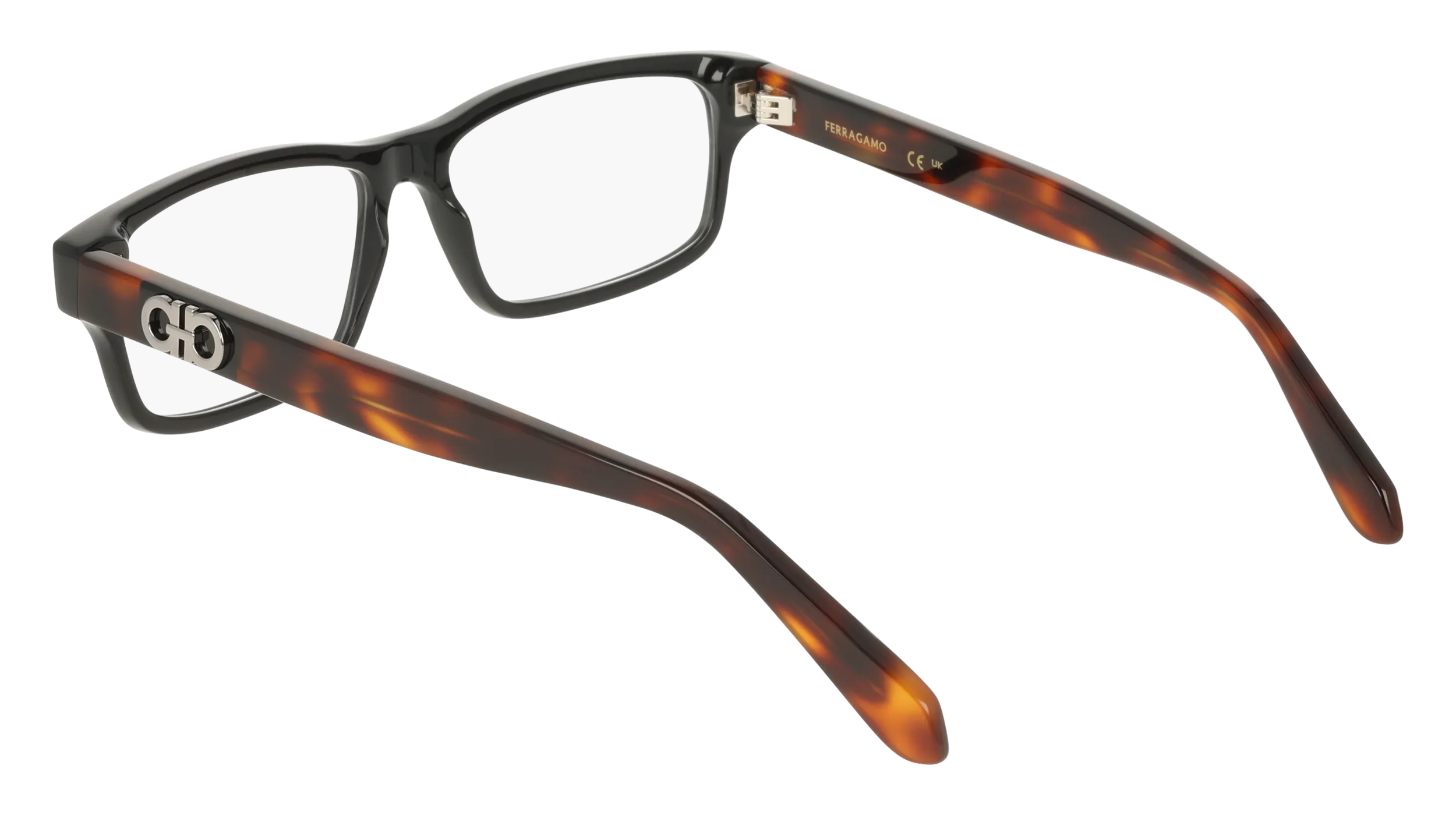 Ferragamo SF3061 001 Montature da vista Acetato Nero Squadrata Normale - immagine 4