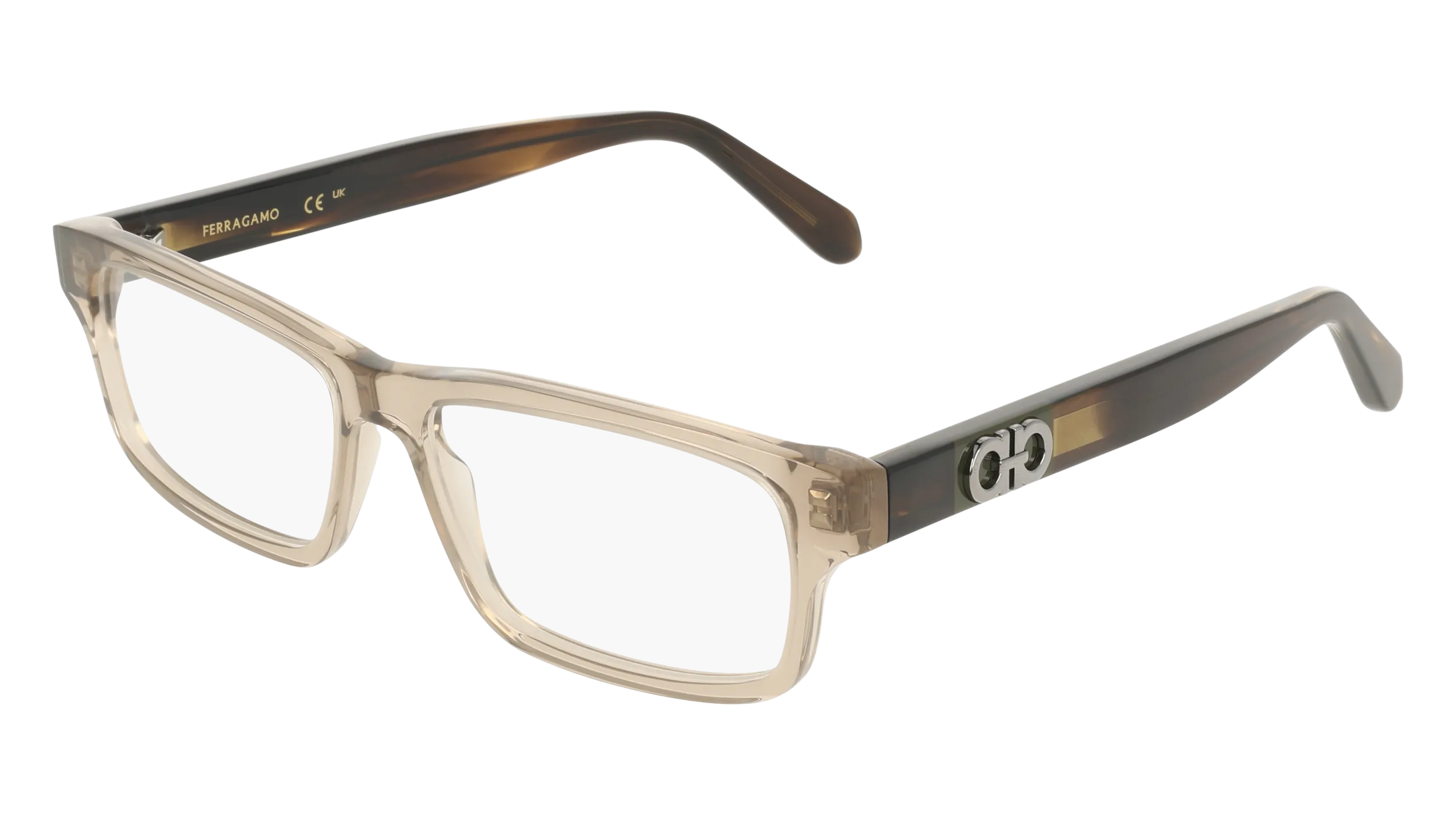Ferragamo SF3061 278 Montature da vista Acetato Beige Squadrata Normale - immagine 1