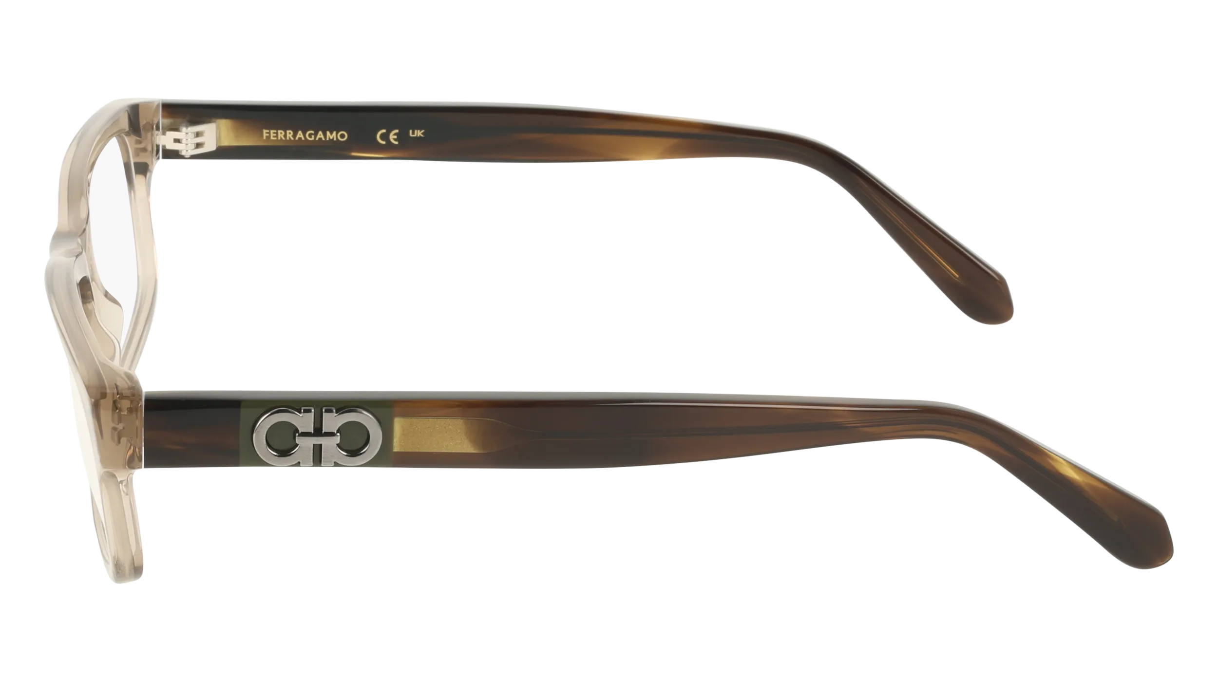 Ferragamo SF3061 278 Montature da vista Acetato Beige Squadrata Normale - immagine 3