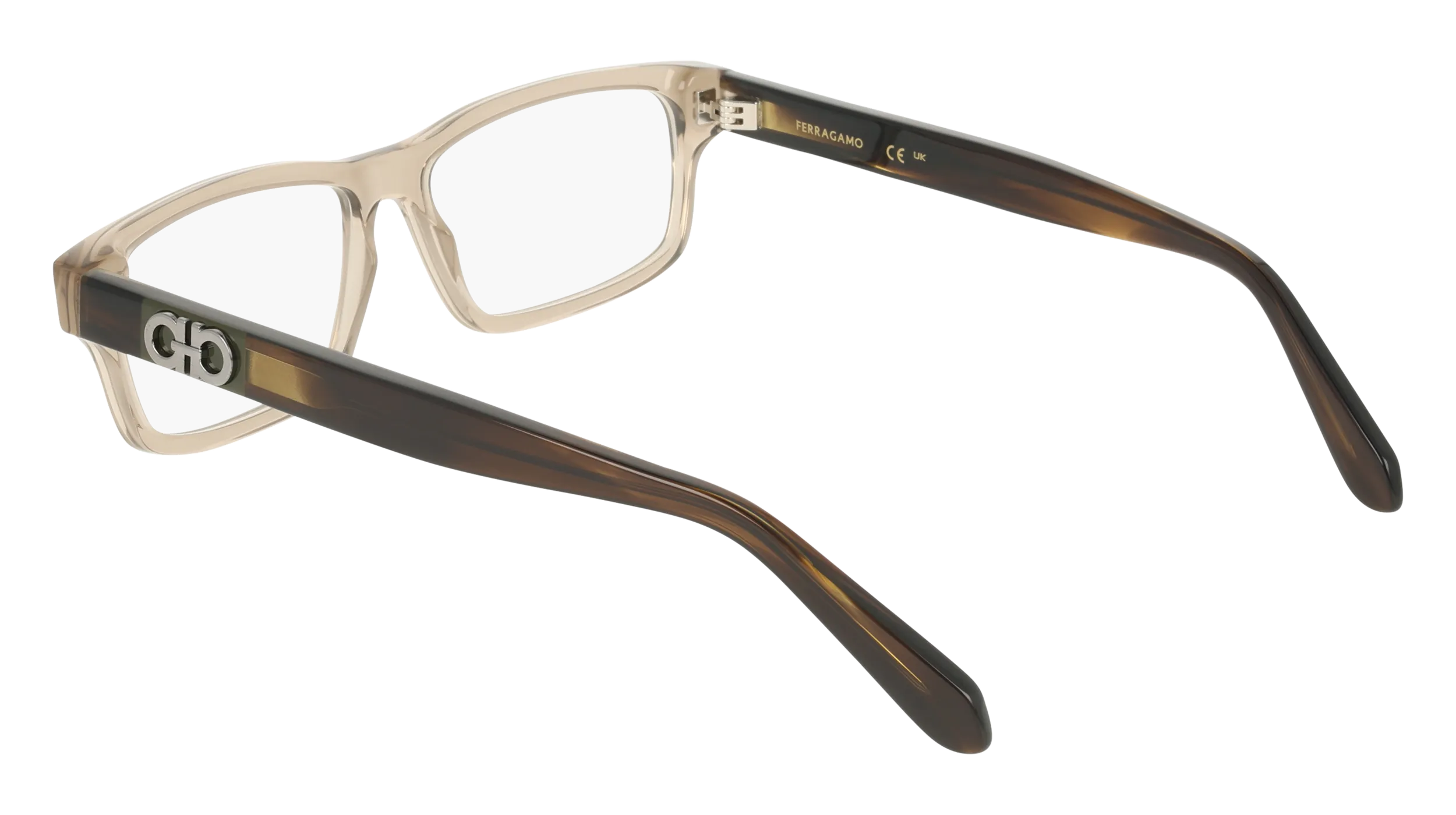 Ferragamo SF3061 278 Montature da vista Acetato Beige Squadrata Normale - immagine 4