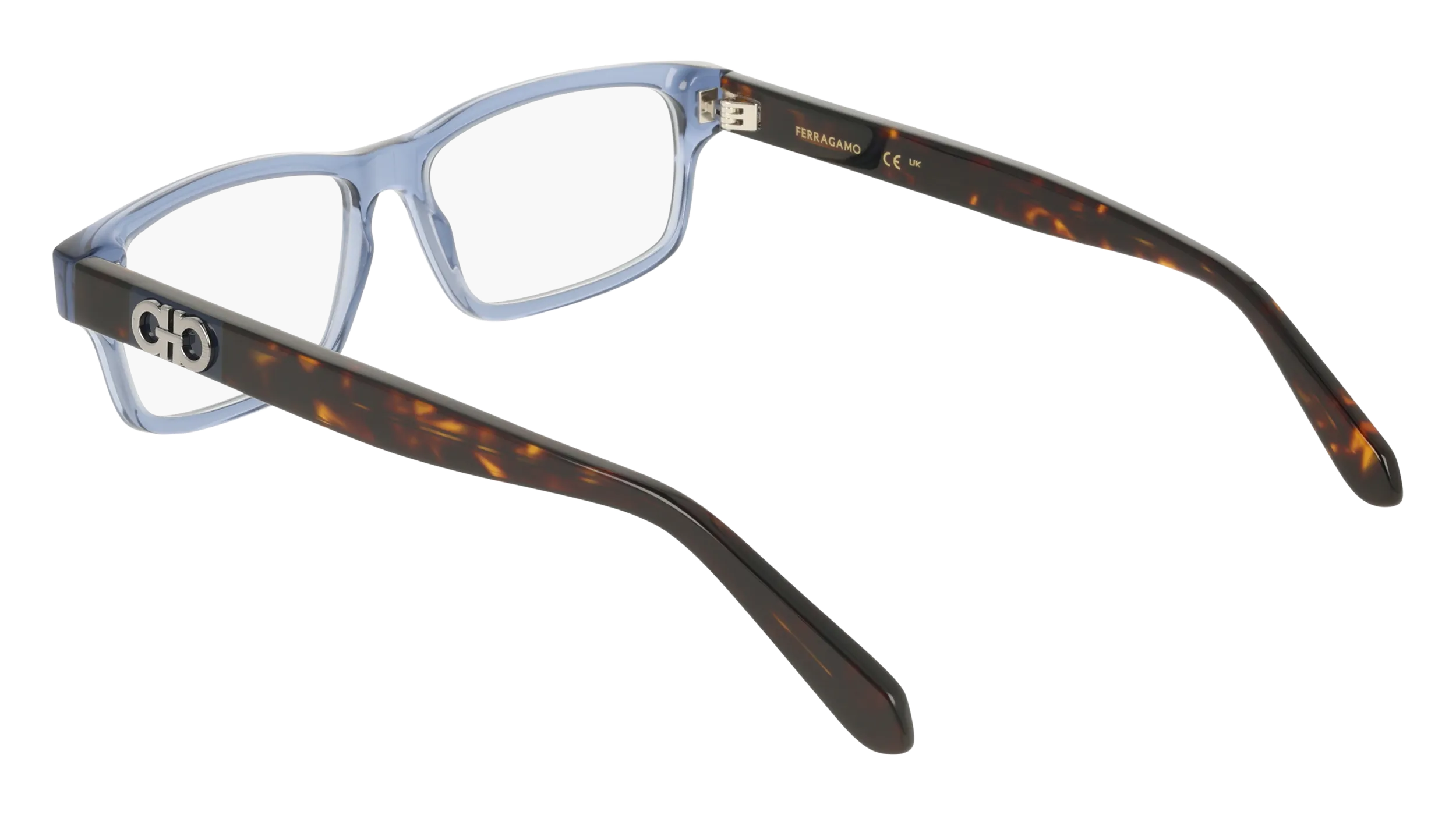 Ferragamo SF3061 432 Montature da vista Acetato Blu Squadrata Normale - immagine 4