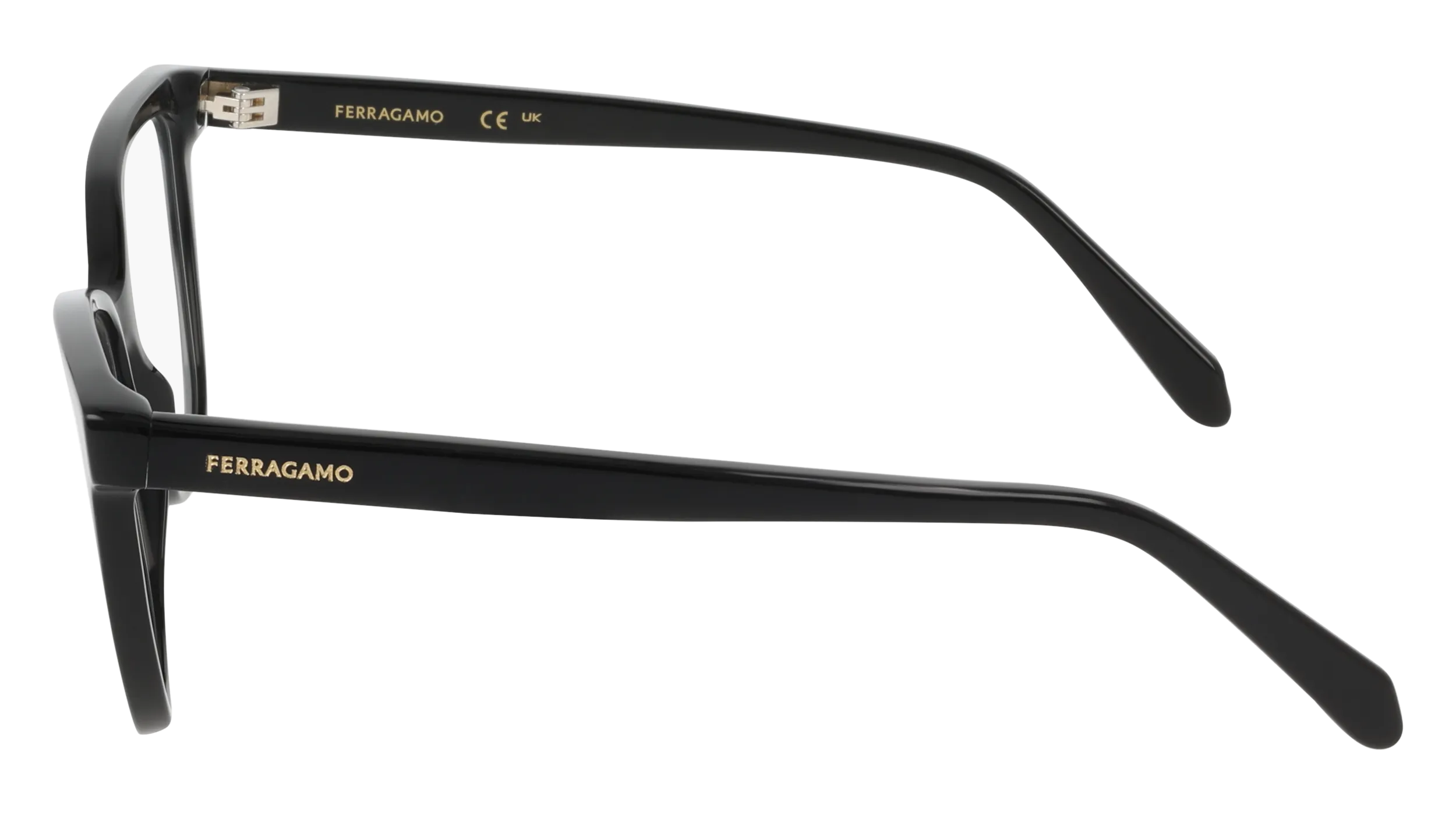 Ferragamo SF3062 001 Montature da vista Acetato Nero Squadrata Normale - immagine 3