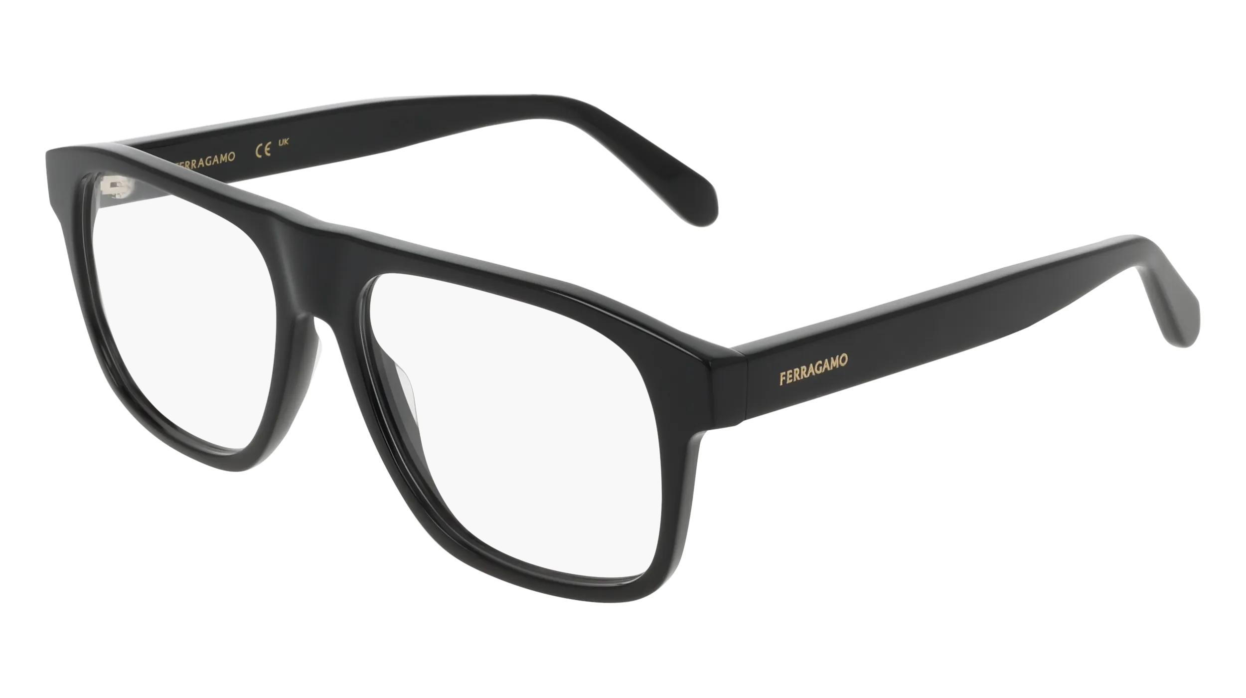 Ferragamo SF3063 001 Montature da vista Acetato Nero Squadrata Normale - immagine 1