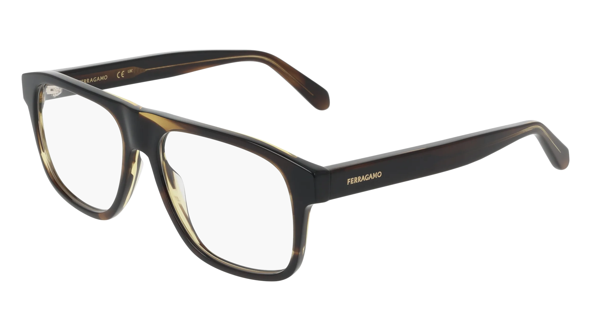 Ferragamo SF3063 323 Montature da vista Acetato Verde Squadrata Normale - immagine 1