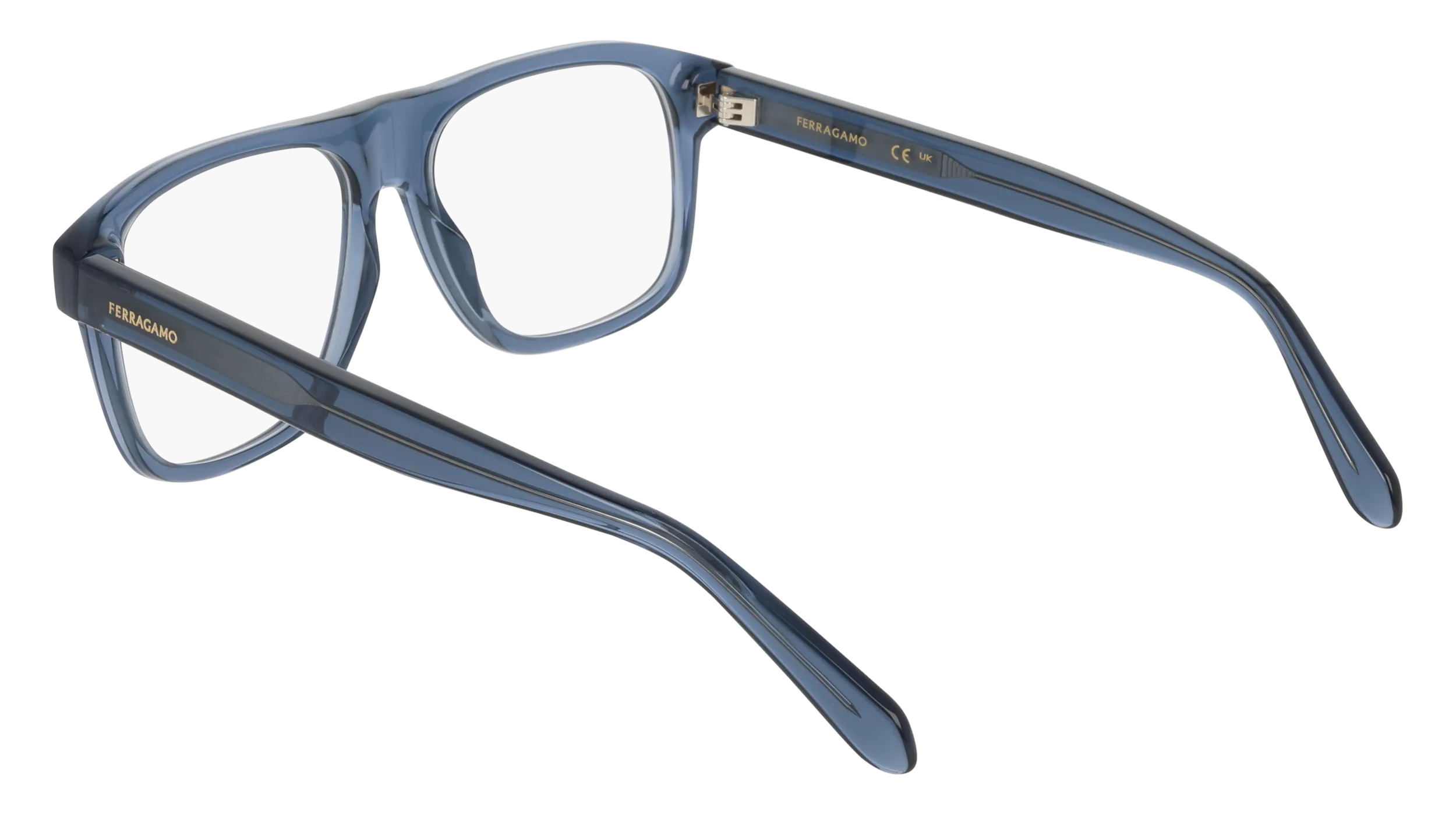 Ferragamo SF3063 438 Montature da vista Acetato Blu Squadrata Normale - immagine 4