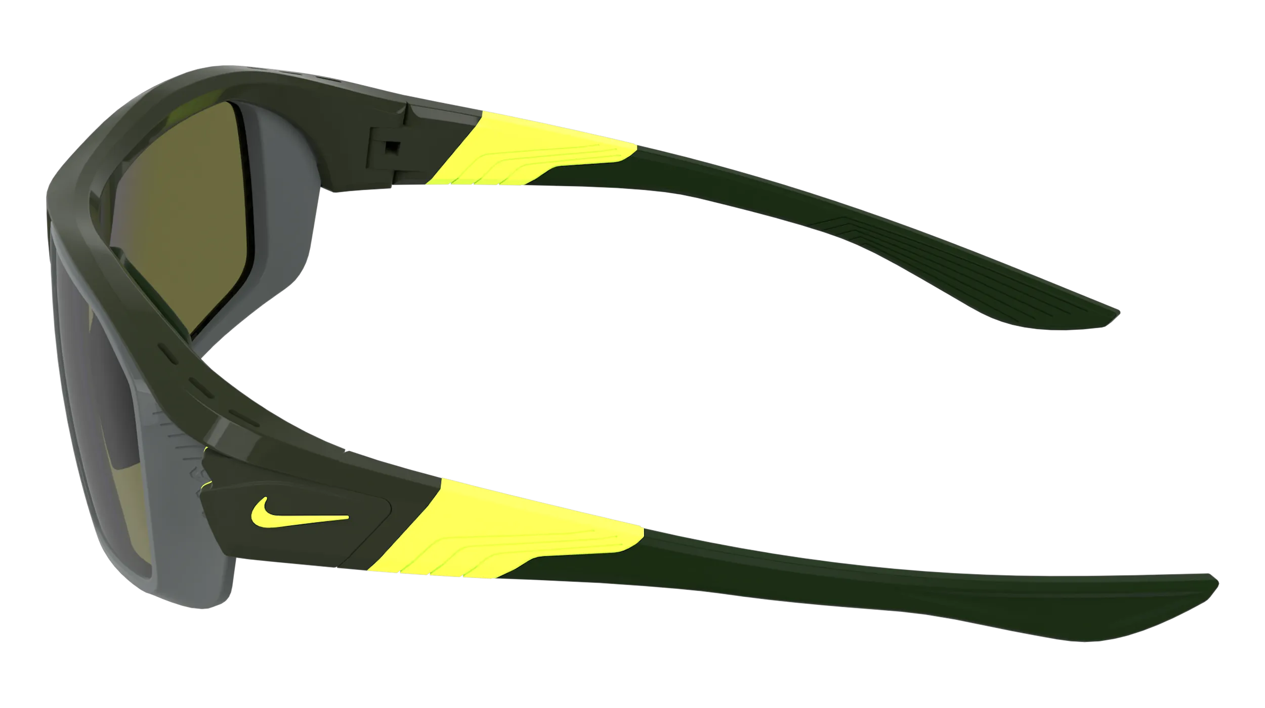 Nike NIKE SHOW X3 FF IM9736X 355 Occhiali da sole Bio-iniettato Verde Squadrata Normale - immagine 3
