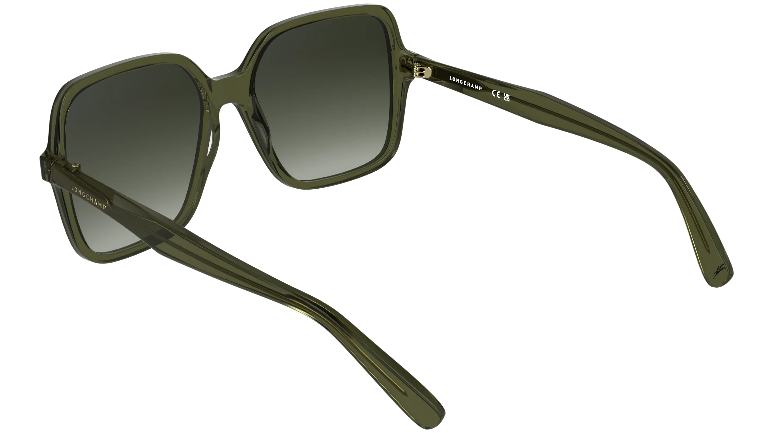 LONGCHAMP LO808S 319 Occhiali da sole Acetato Verde Marrone Squadrata Normale - immagine 4